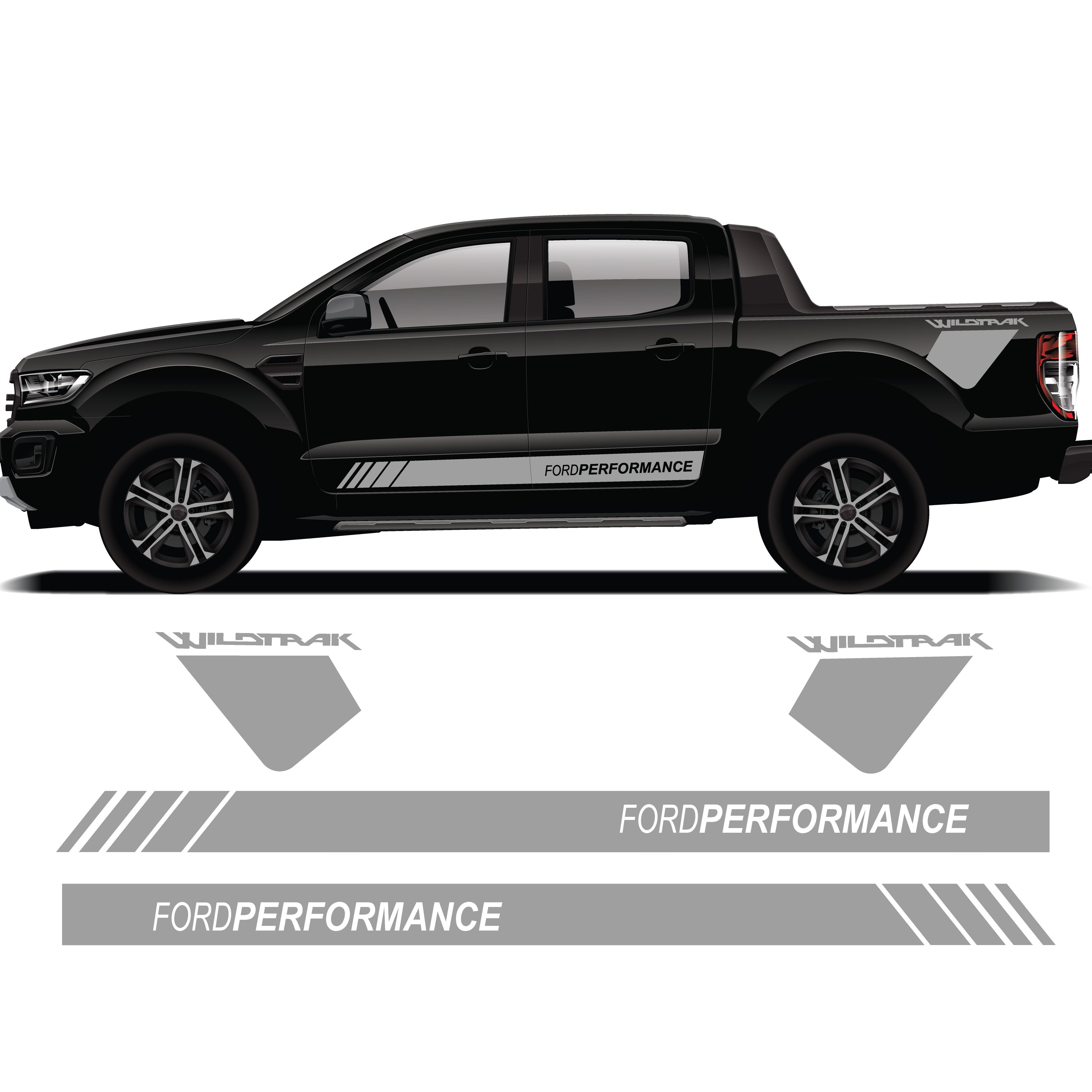 Vinyl Stripe Kit With "WILDTRAK" Lettering | Ford Ranger