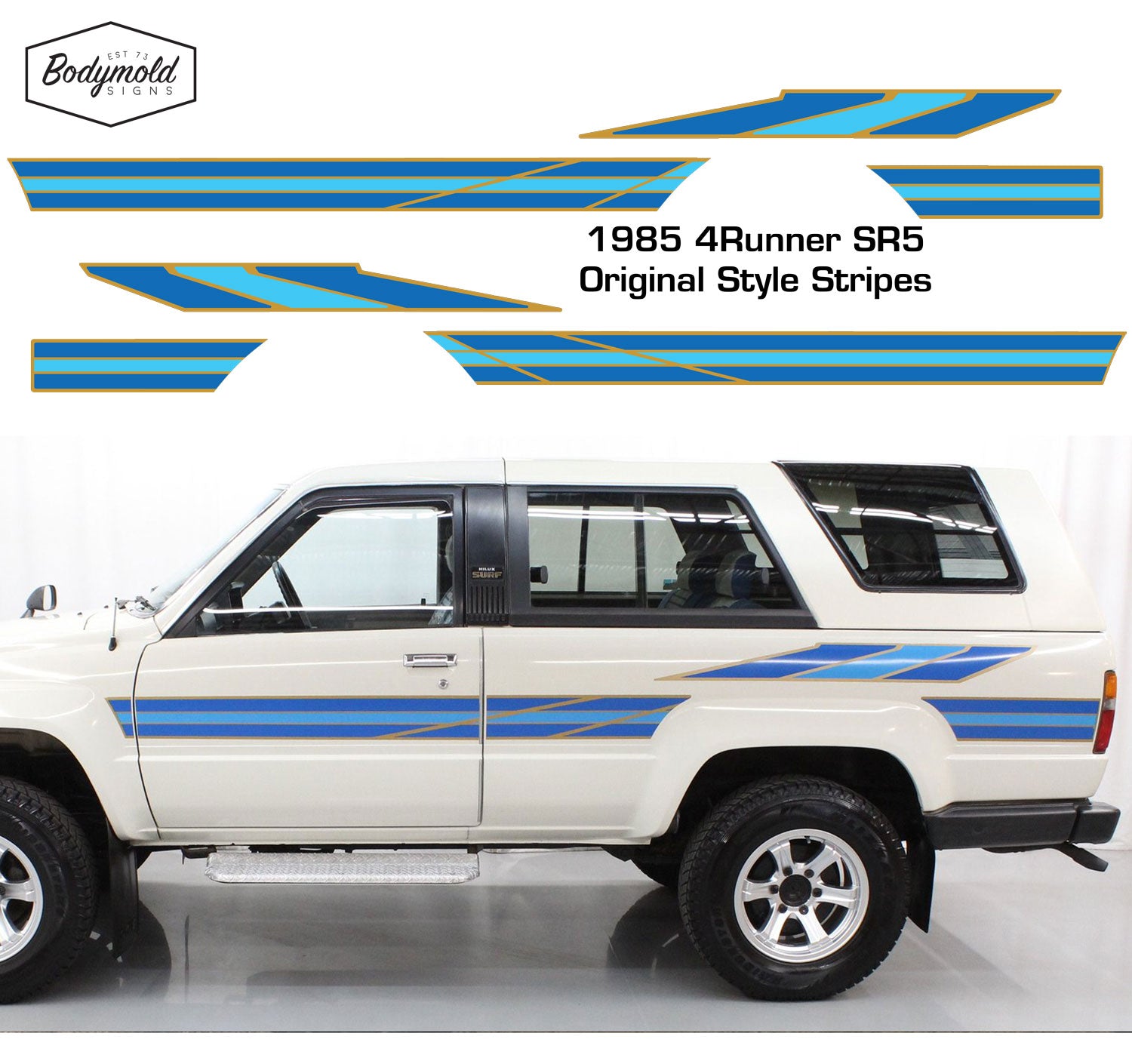 4Runner Stripes for Toyota Hilux SR5 | Retro Vinyl Decal Kit