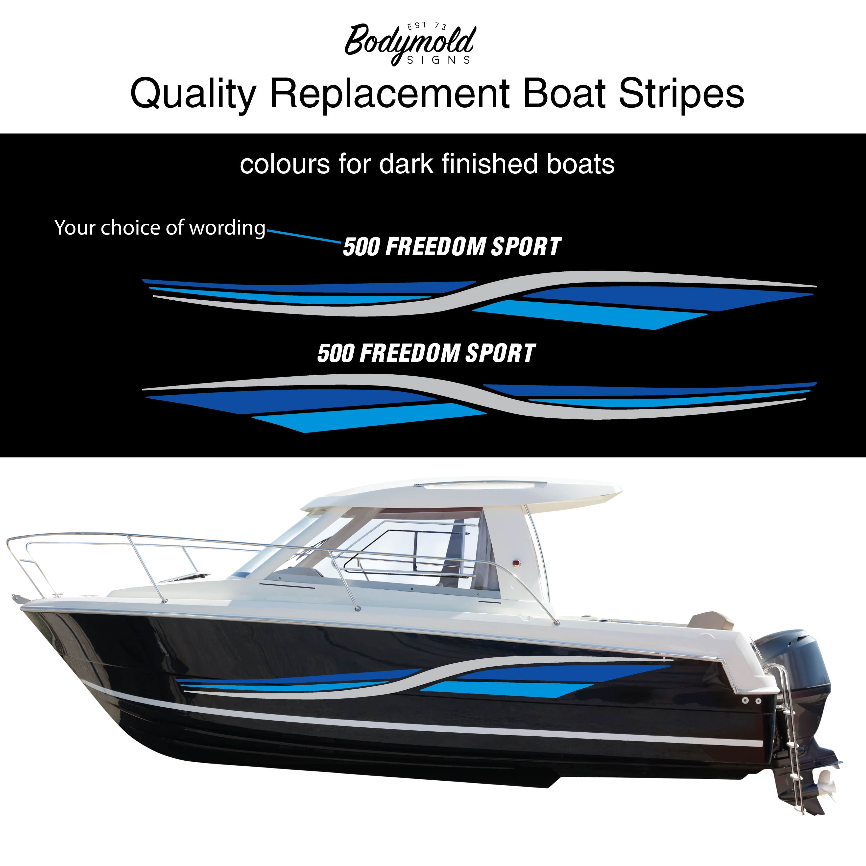 Freedom Sport Boat Stripes | Custom Vinyl Decal Kit
