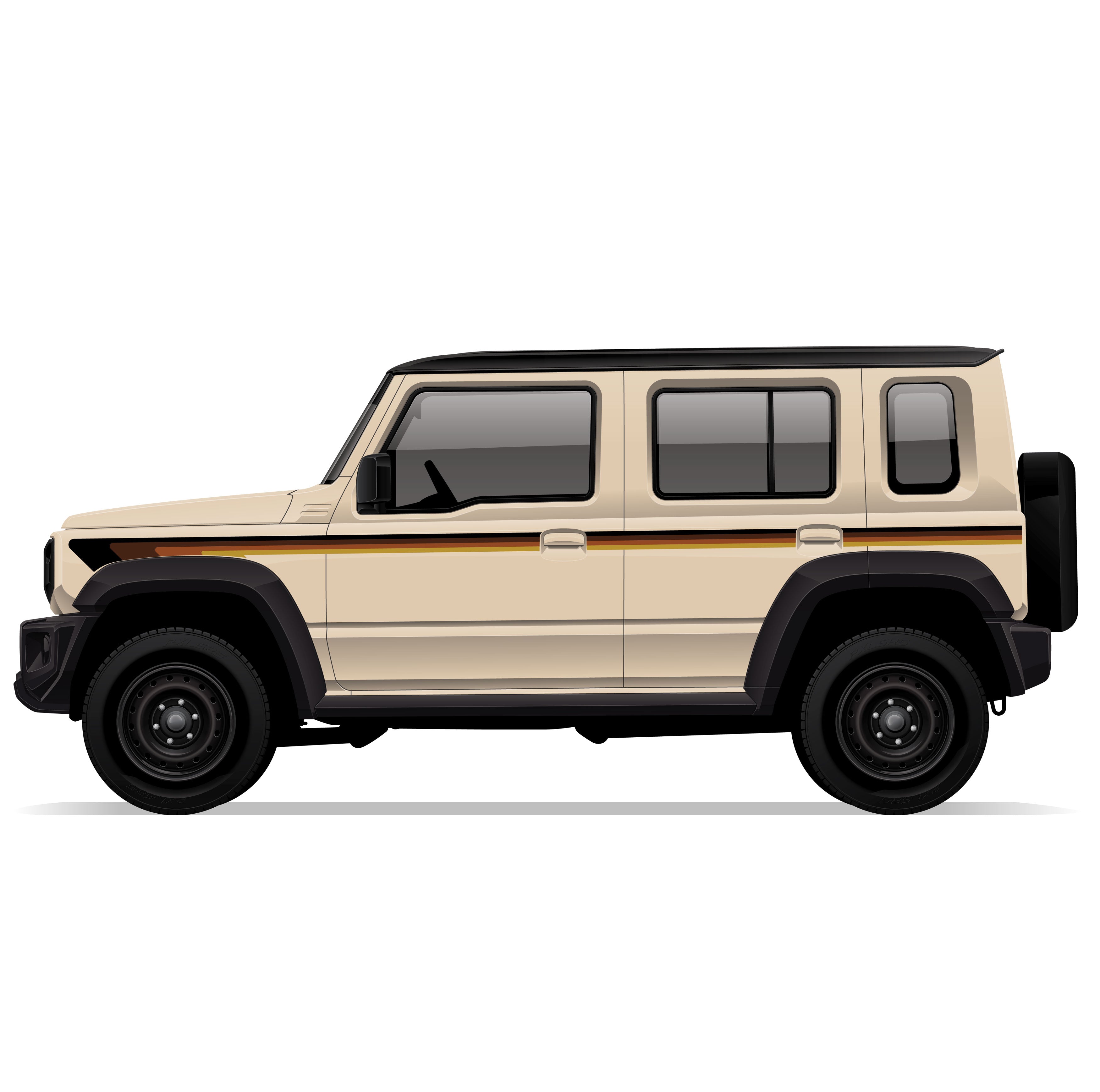 LITTLE COVE Stripes for Suzuki Jimny | Vinyl Decal Kit