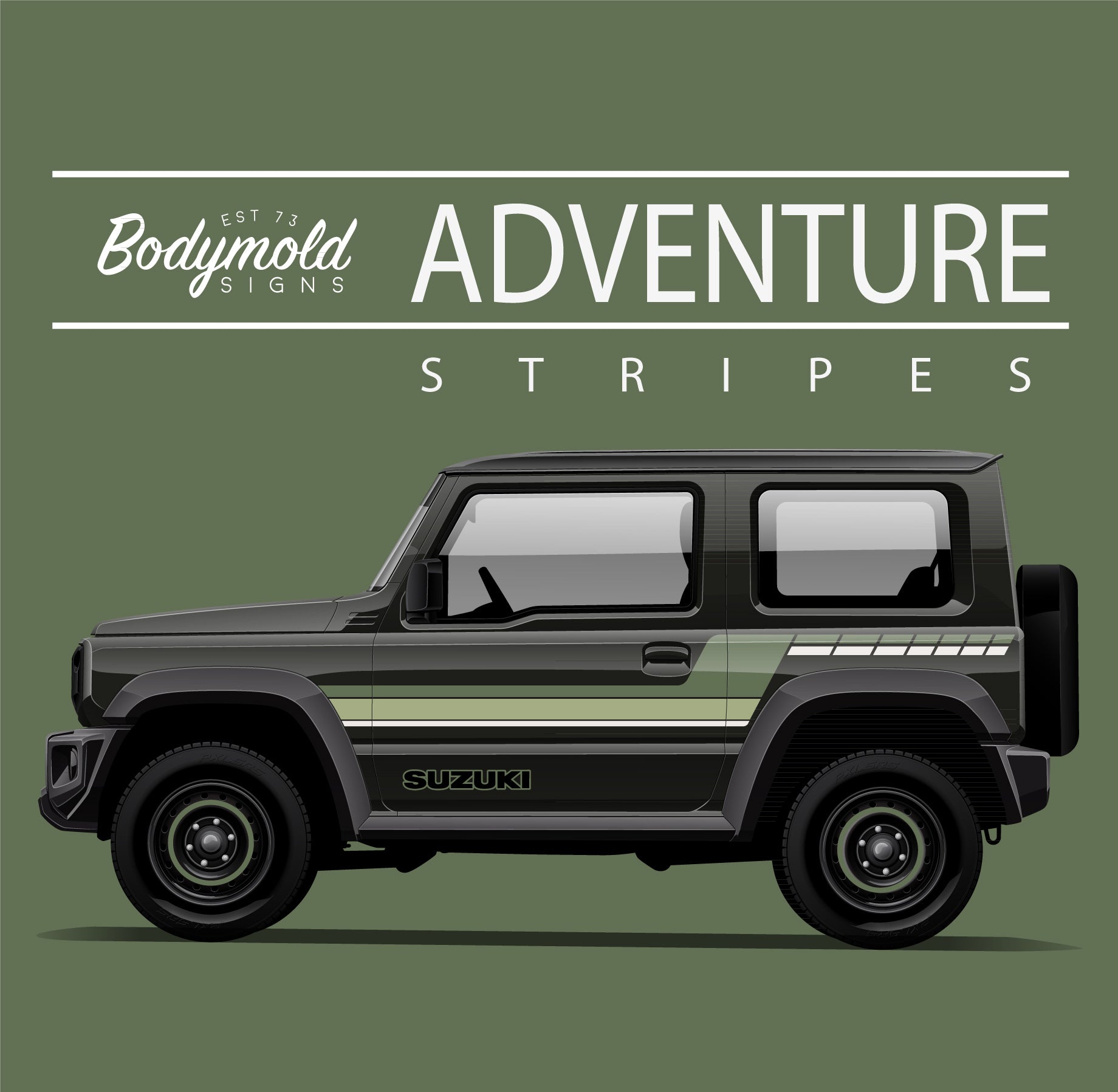 Adventure Vinyl Stripe Kit - For Suzuki Jimny