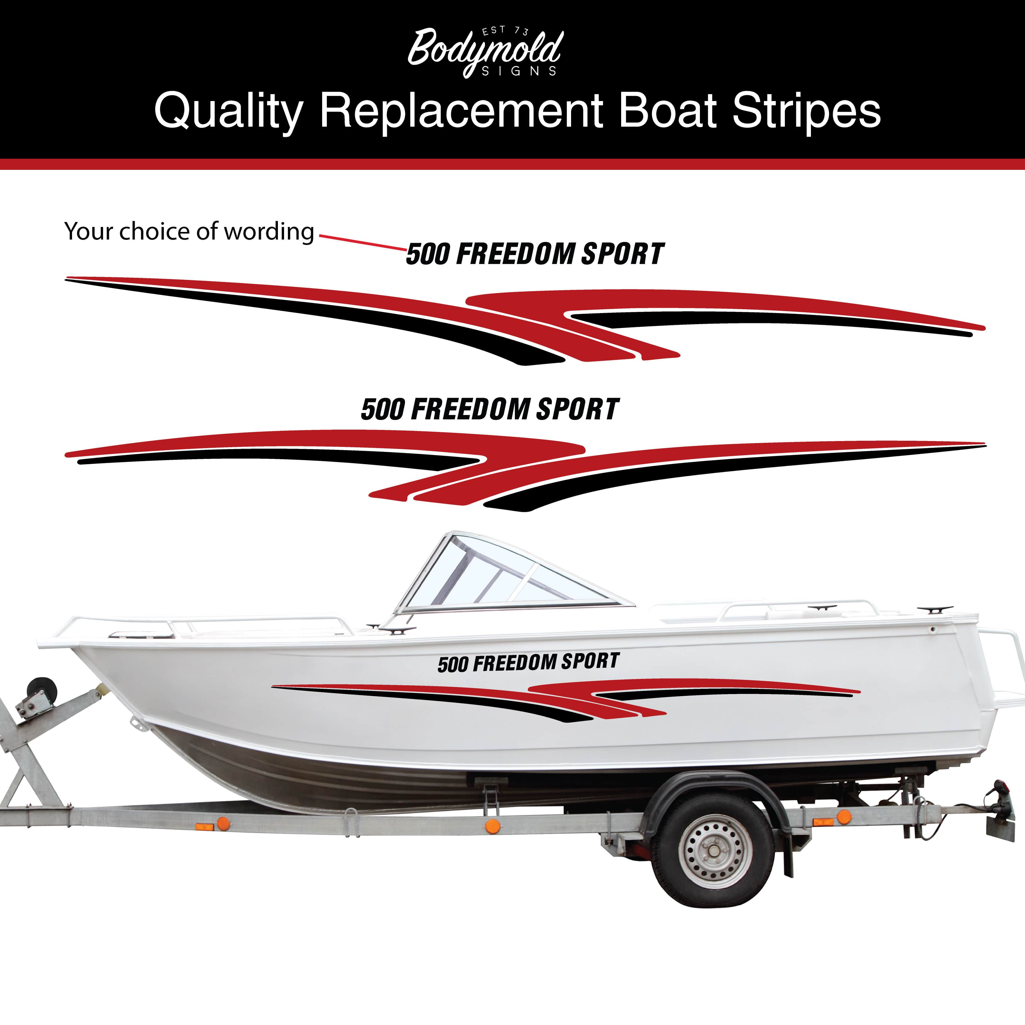 Breeze About Boat Stripes | Custom Vinyl Decals