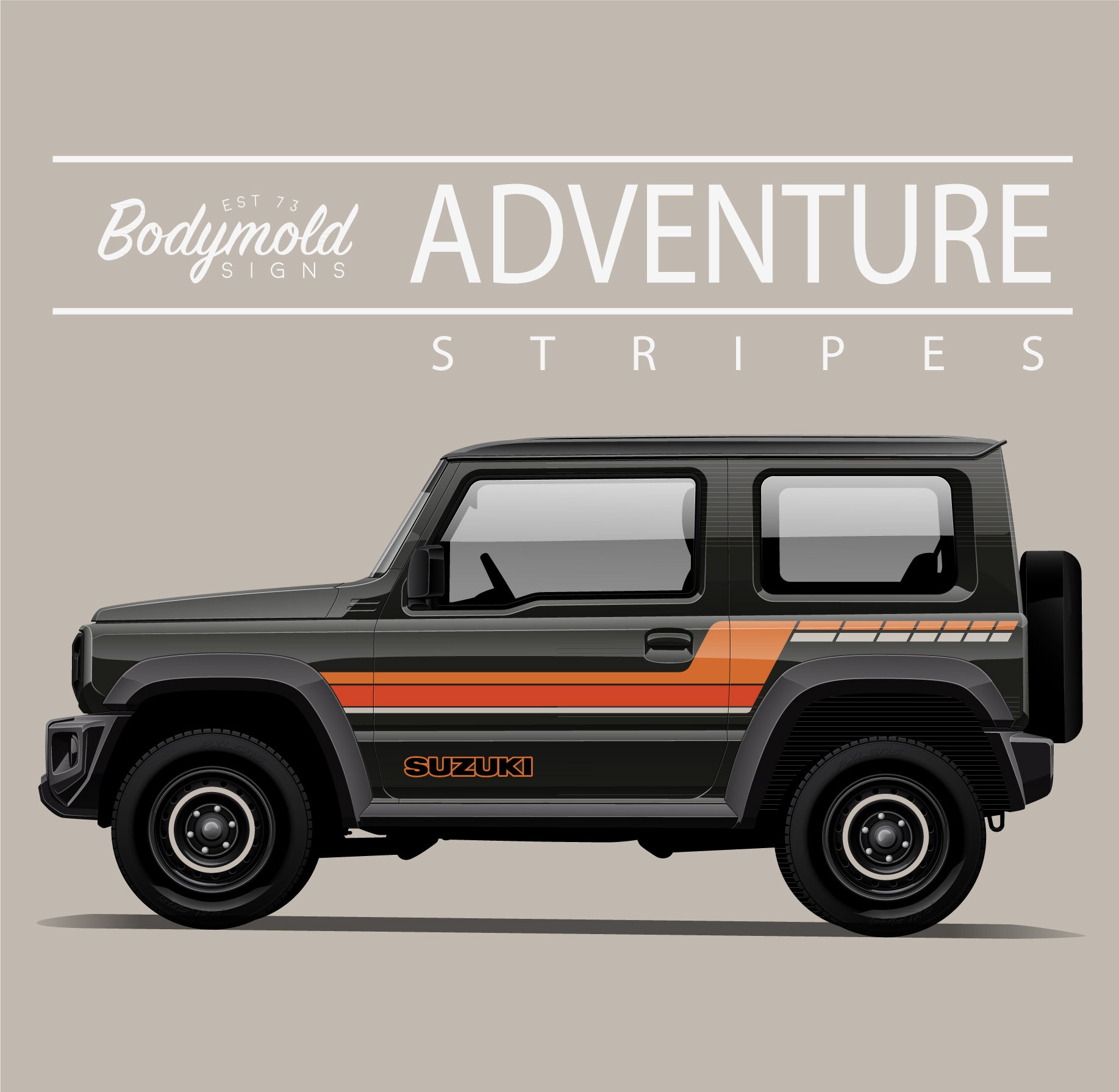Adventure Vinyl Stripe Kit - For Suzuki Jimny