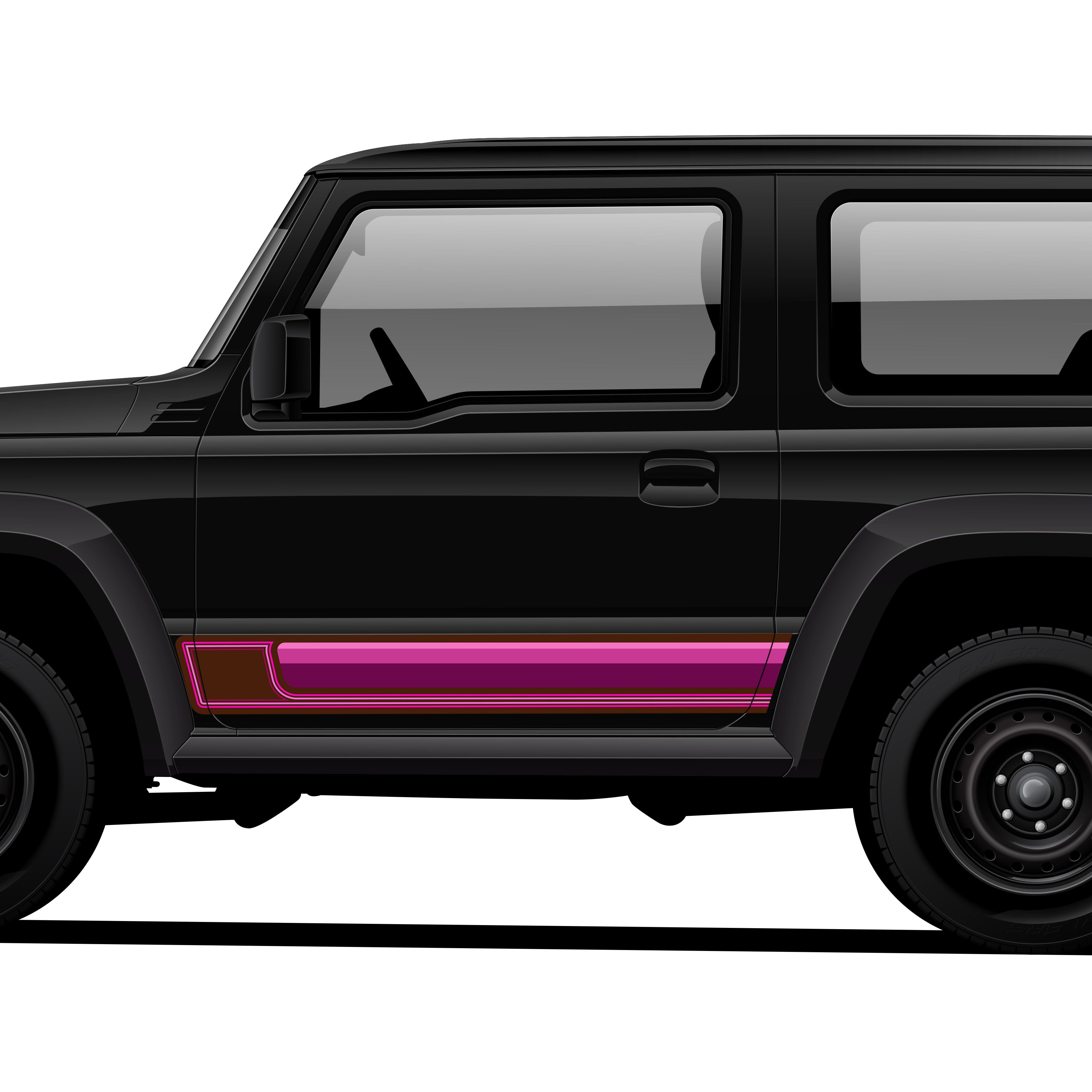 Sunset Sill Stripes for Jimny 3 door and XL (with or without the Jimny