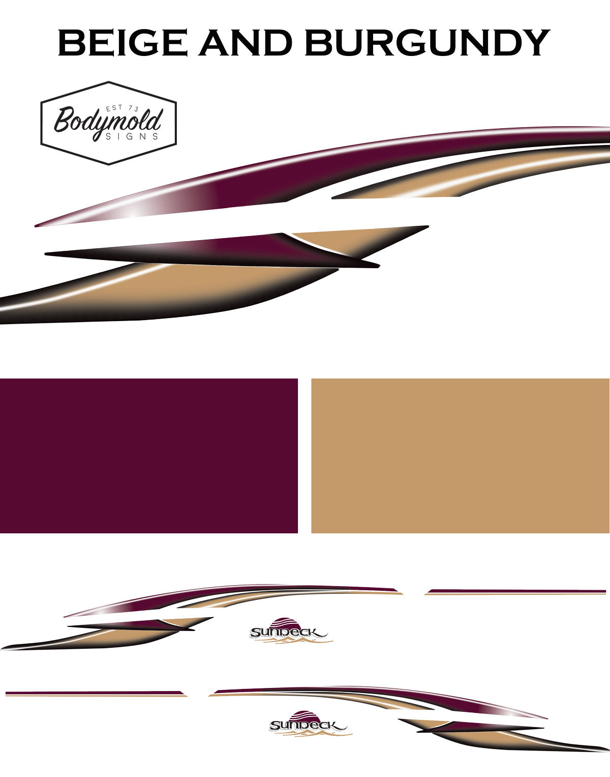 SeaRay 240 Sundeck Decal Kit | OEM-Style Boat Graphics