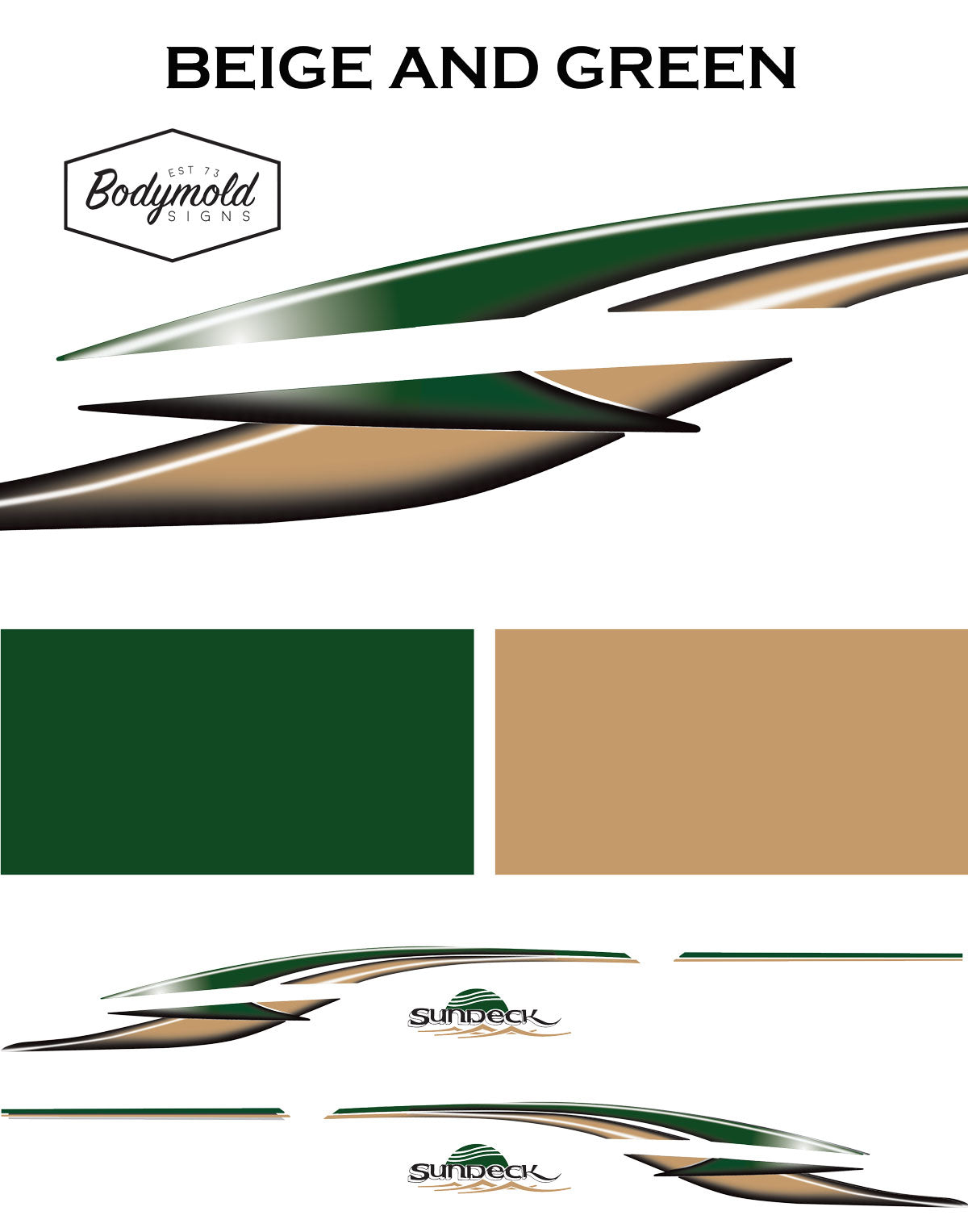 SeaRay 240 Sundeck Decal Kit | OEM-Style Boat Graphics