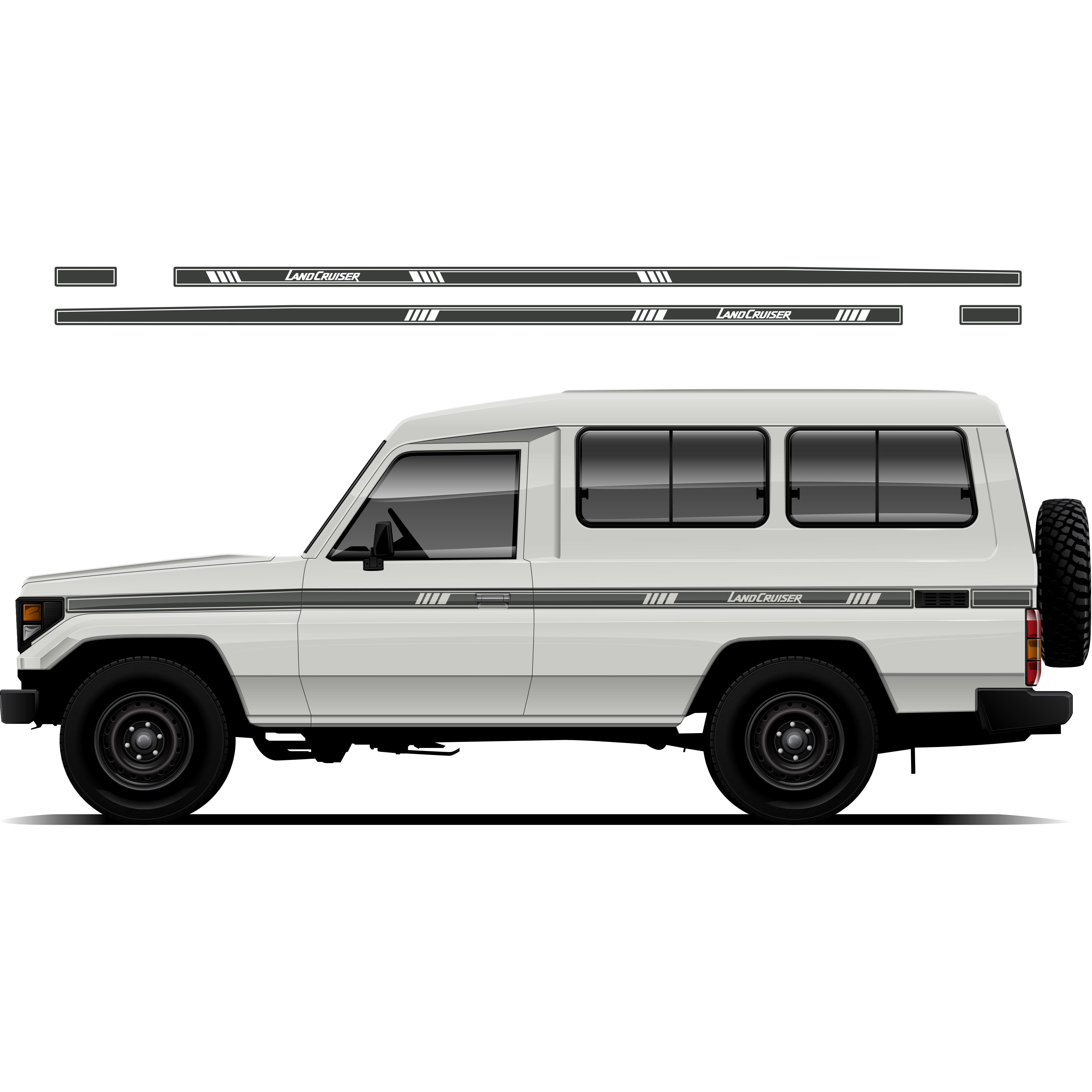 Outback Stripes for Toyota LandCruiser | Retro Vinyl Decal Kit