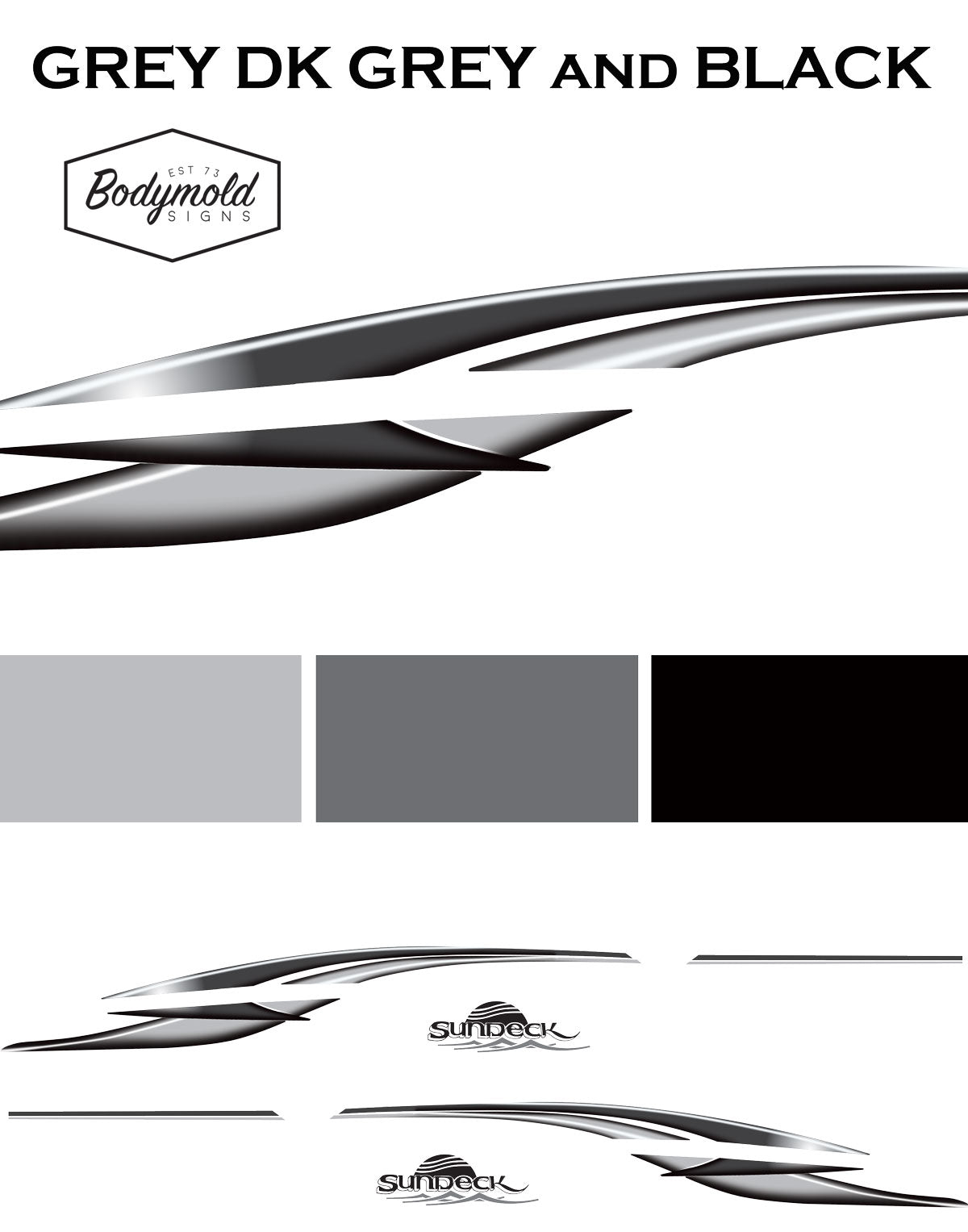 SeaRay 240 Sundeck Decal Kit | OEM-Style Boat Graphics