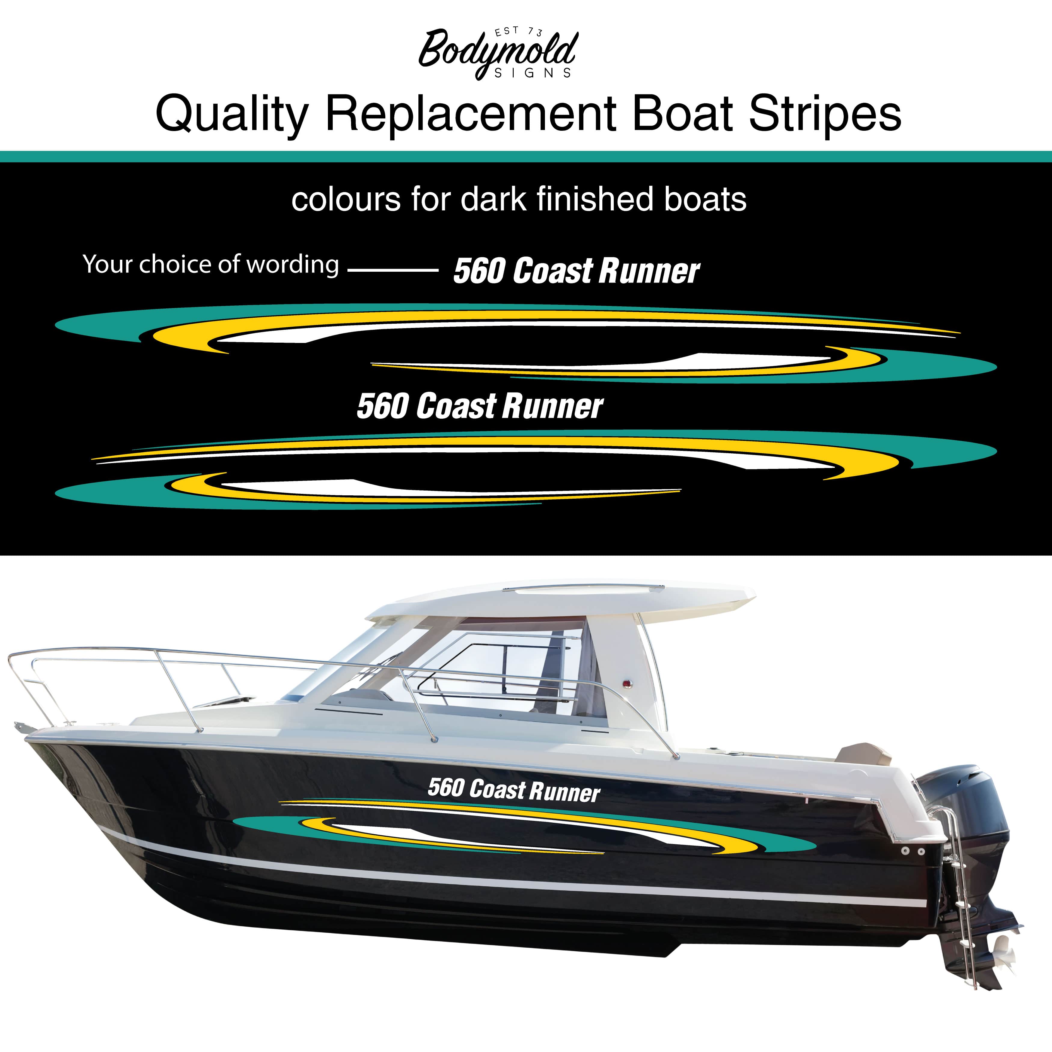 Double Barrel Boat Stripes | Custom Marine Vinyl Decals