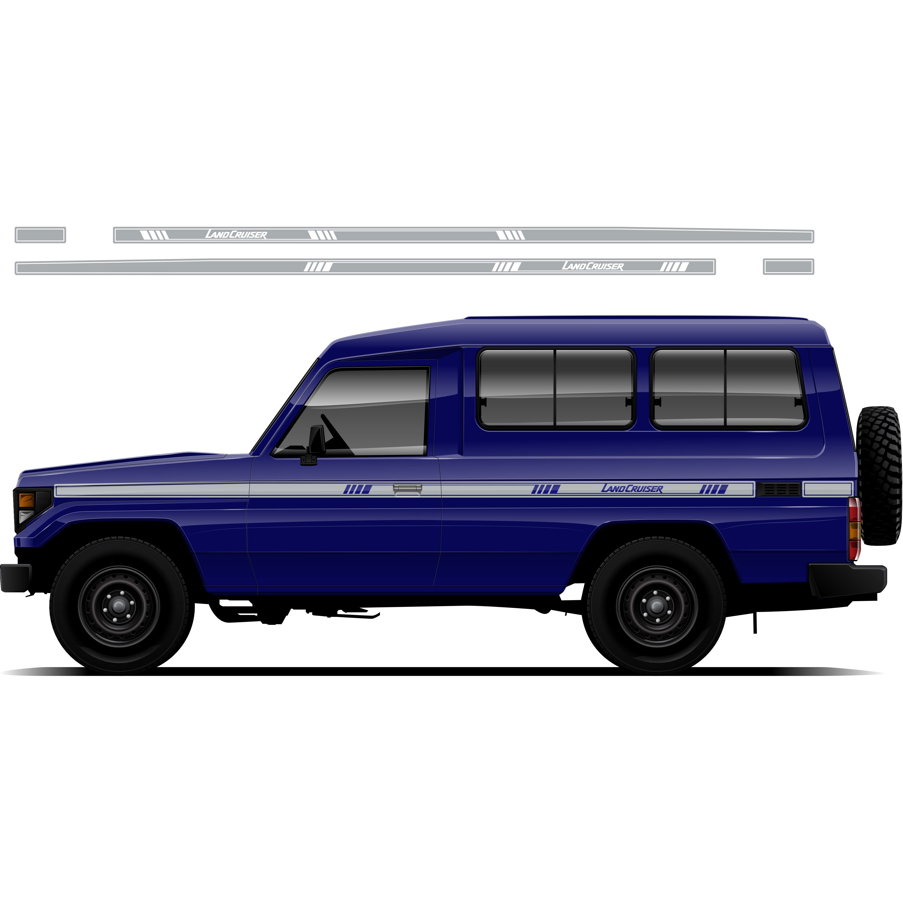 Outback Stripes for Toyota LandCruiser | Retro Vinyl Decal Kit