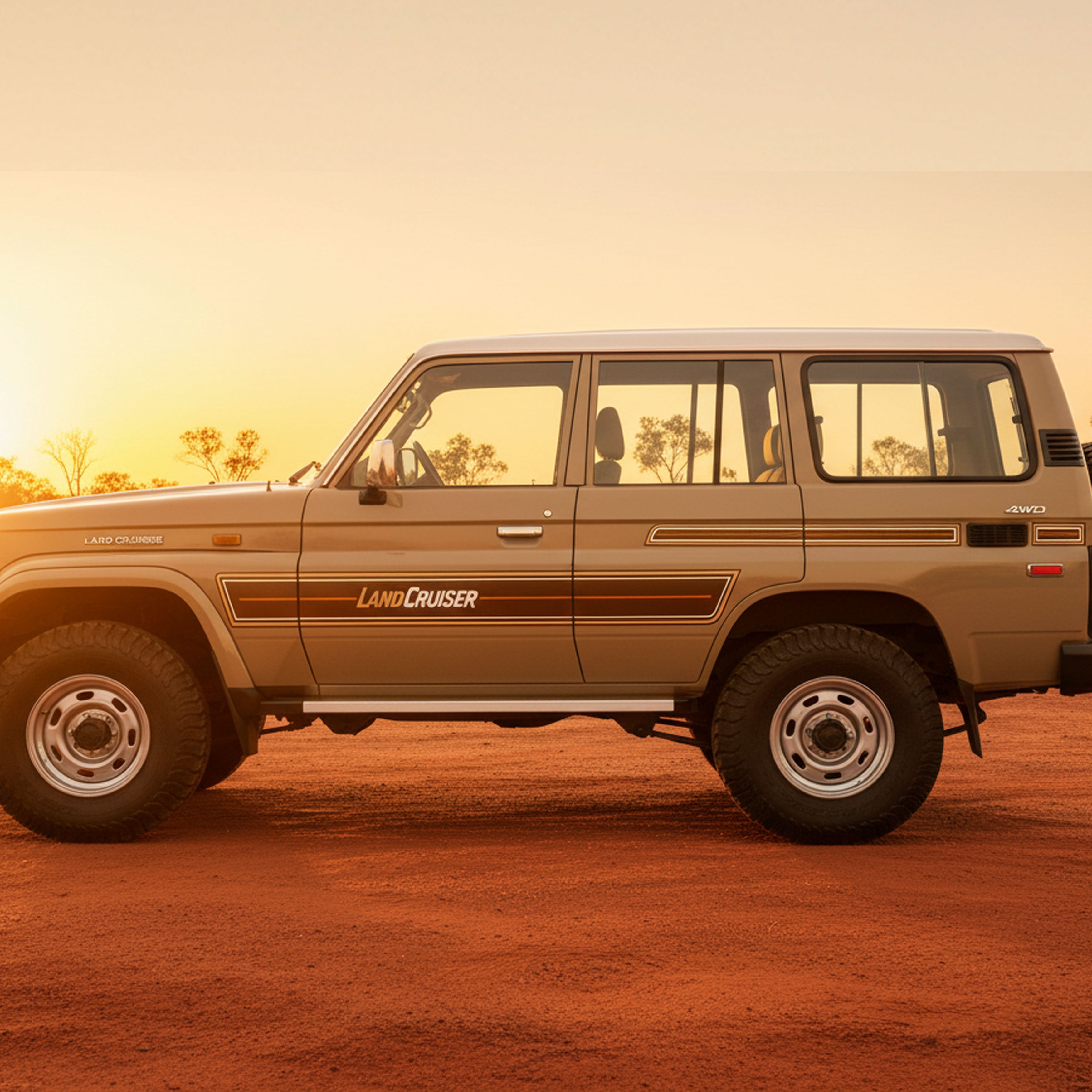 LandCruiser 60 Series - Hero Shot Retro Beach