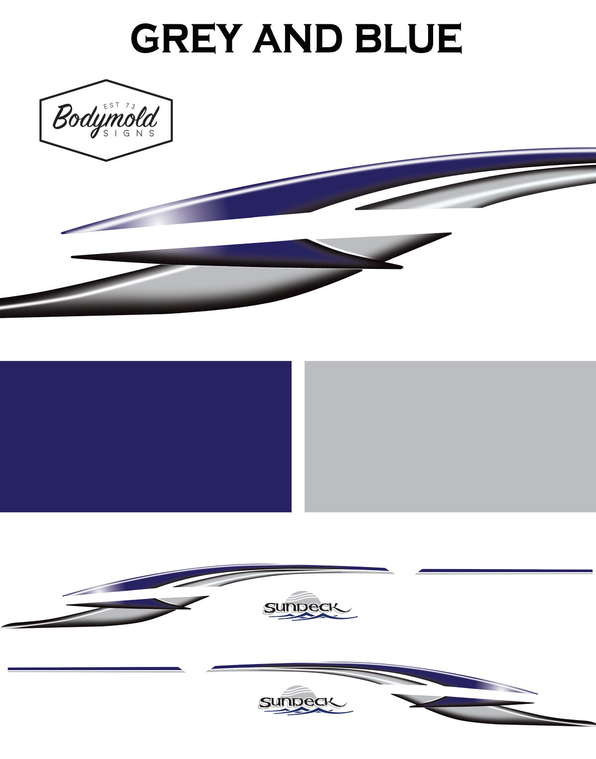 Sea Ray Reproduction Stripes and Graphics
