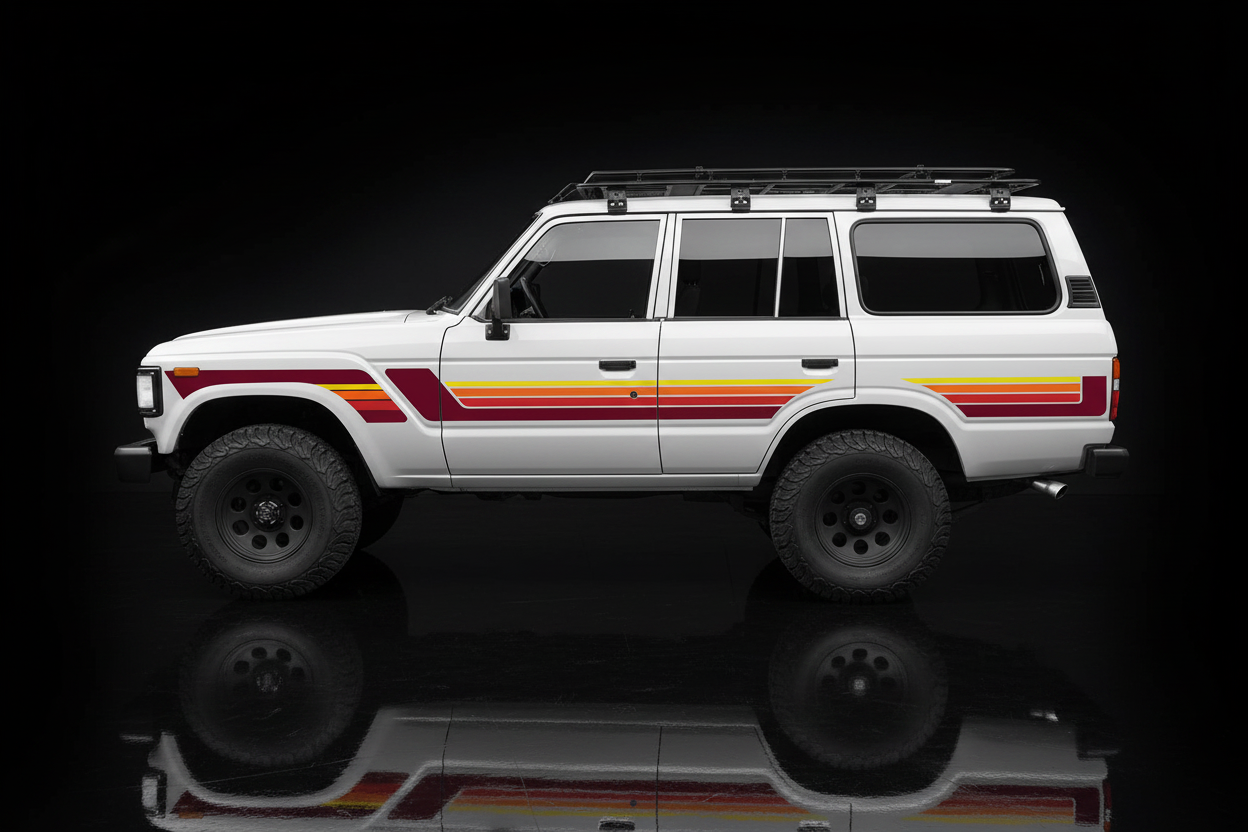 KIRRA LandCruiser 70 Series – Glossy Black Background