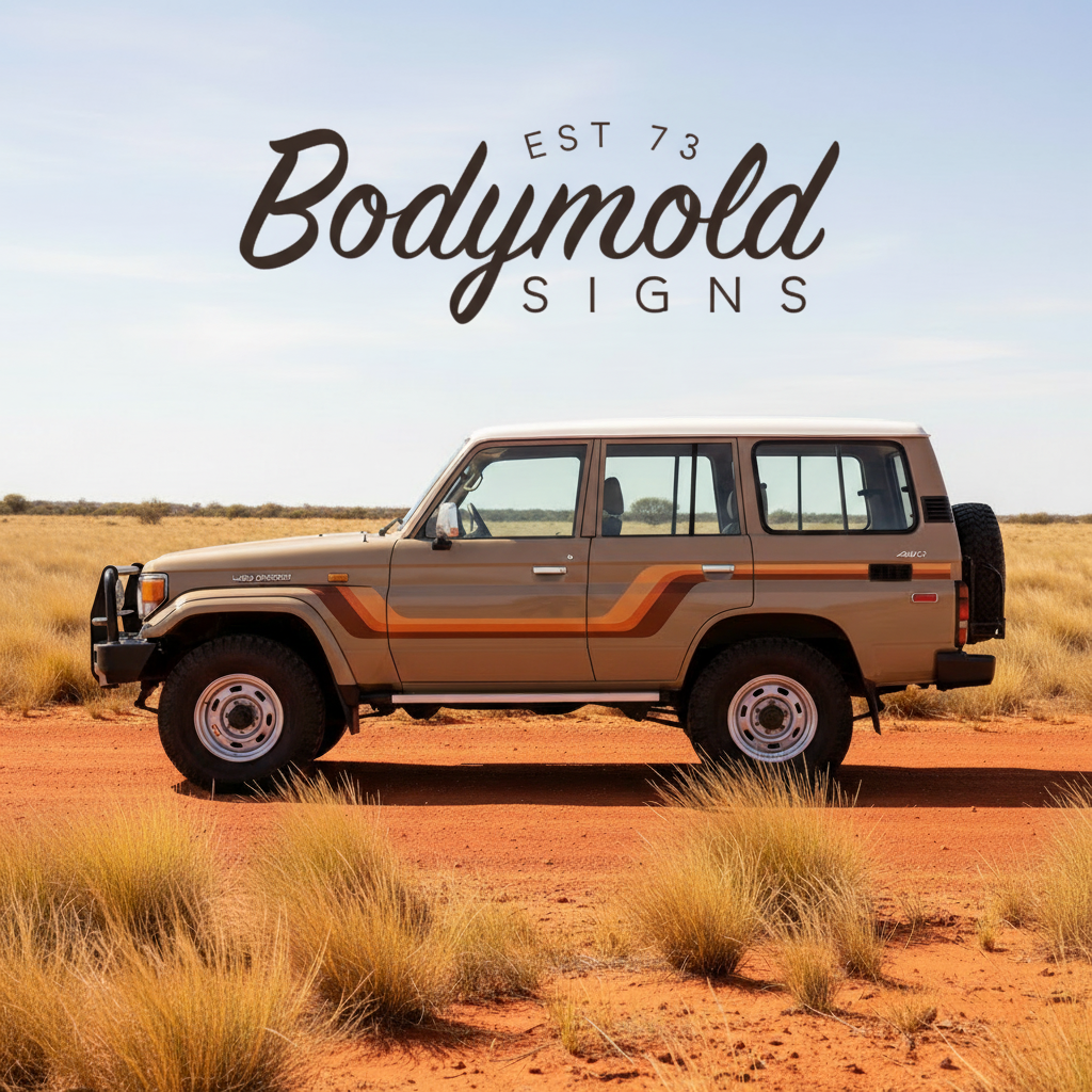 76 Series with Bodymold Signs Logo Above Vehicle Dark Brown