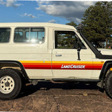 Sunset Stripe Kit – Californian Retro Style for Toyota LandCruiser 70 Series Troopcarrier with Wheel Arch Flares