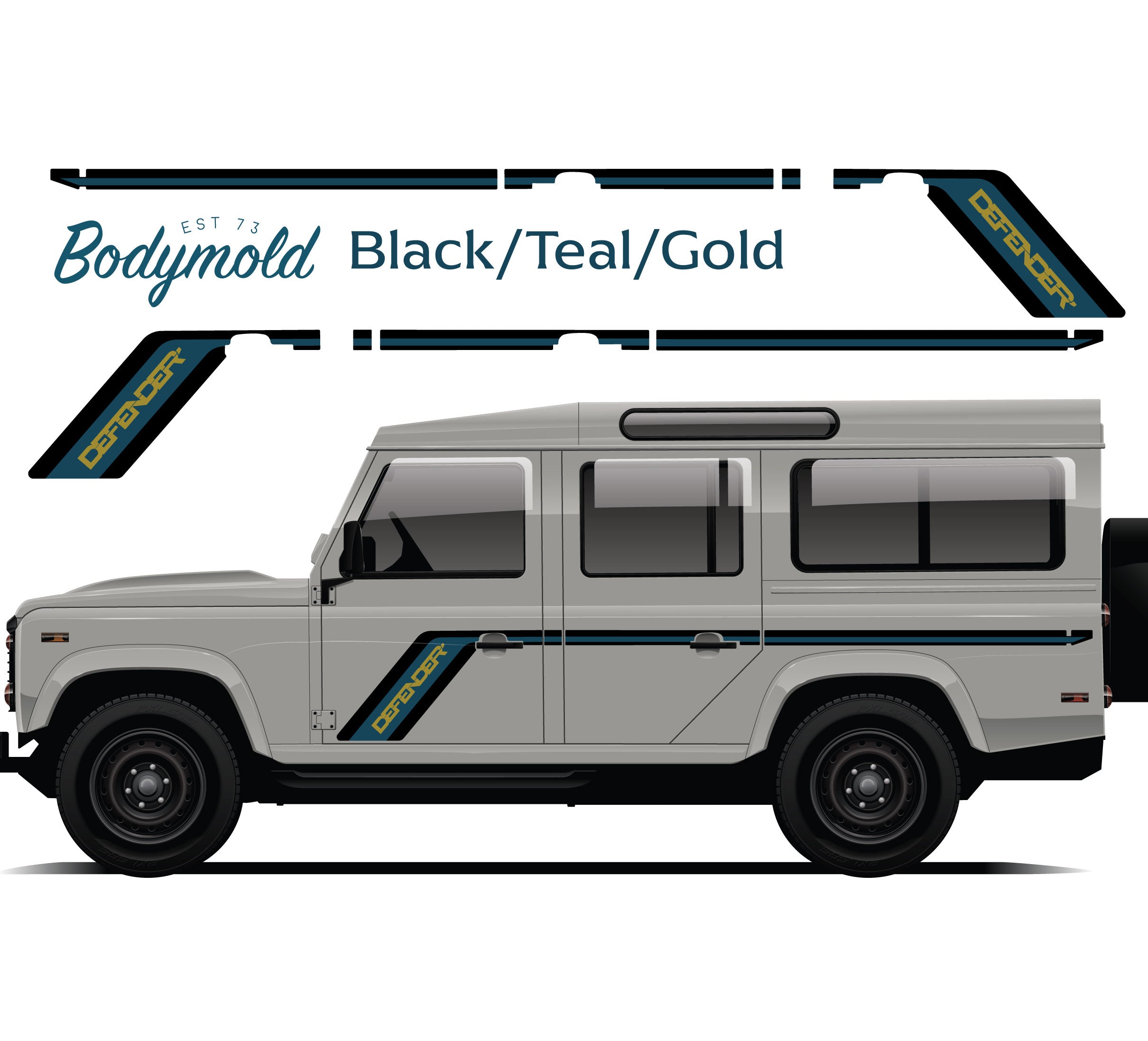Premium Vinyl Stripe Kit - For Land Rover Defender 110