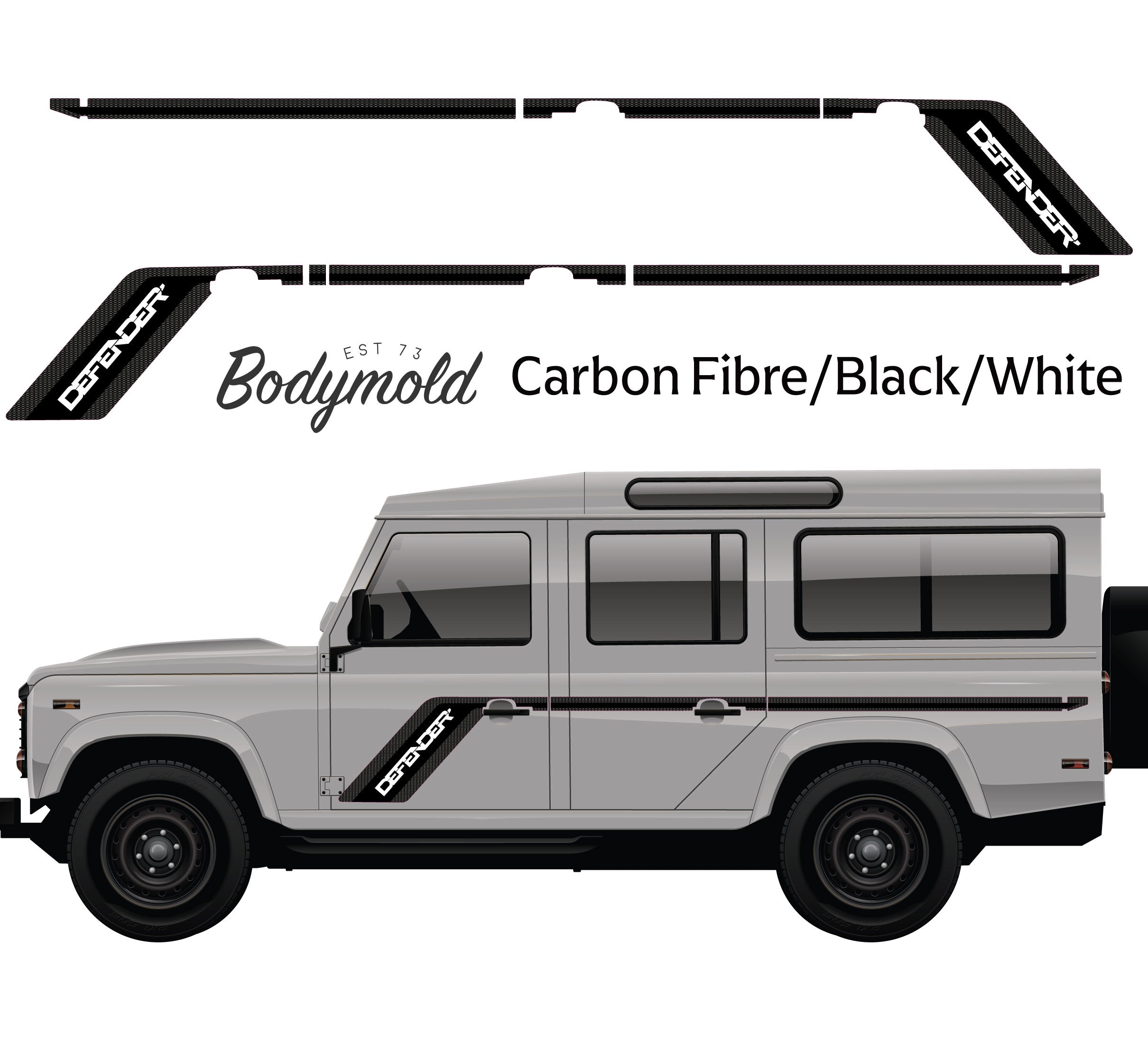 Premium Vinyl Stripe Kit - For Land Rover Defender 110