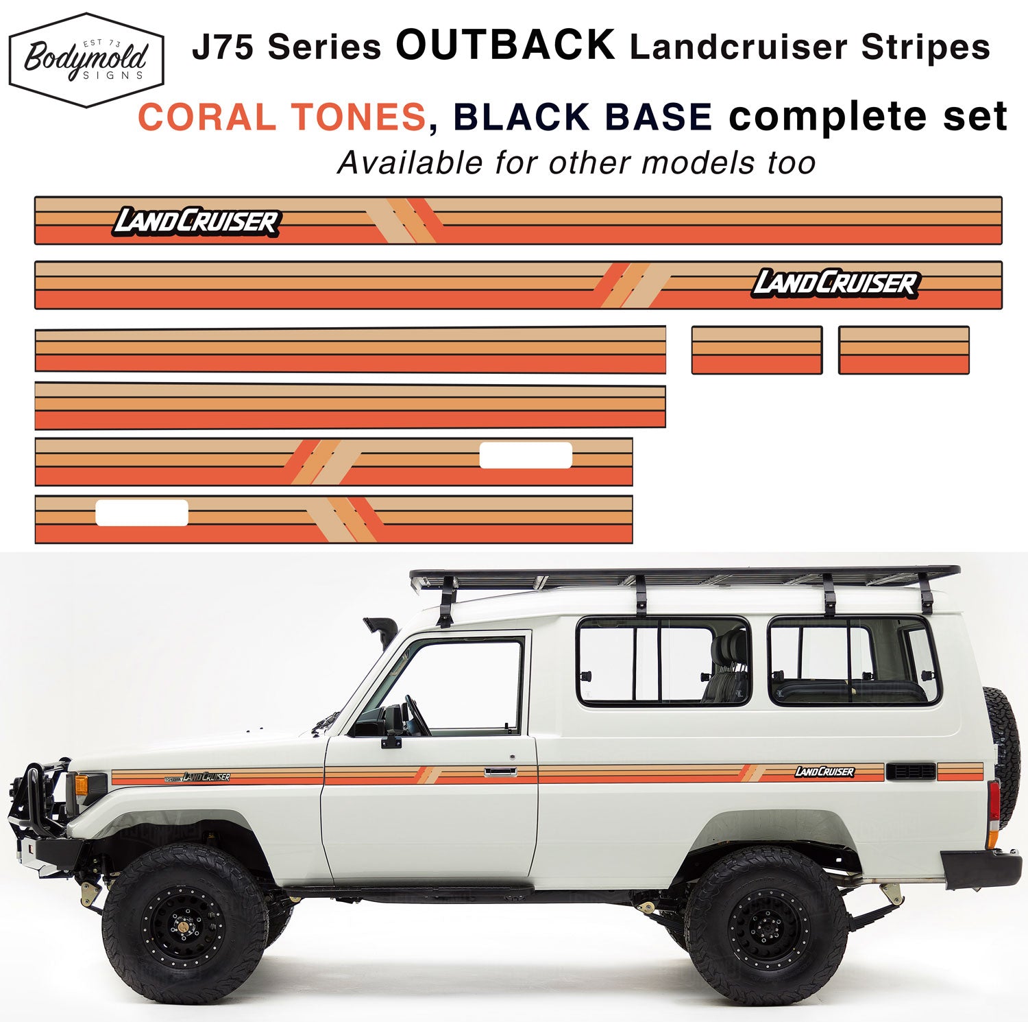 Landcruiser J75 Outback Stripes