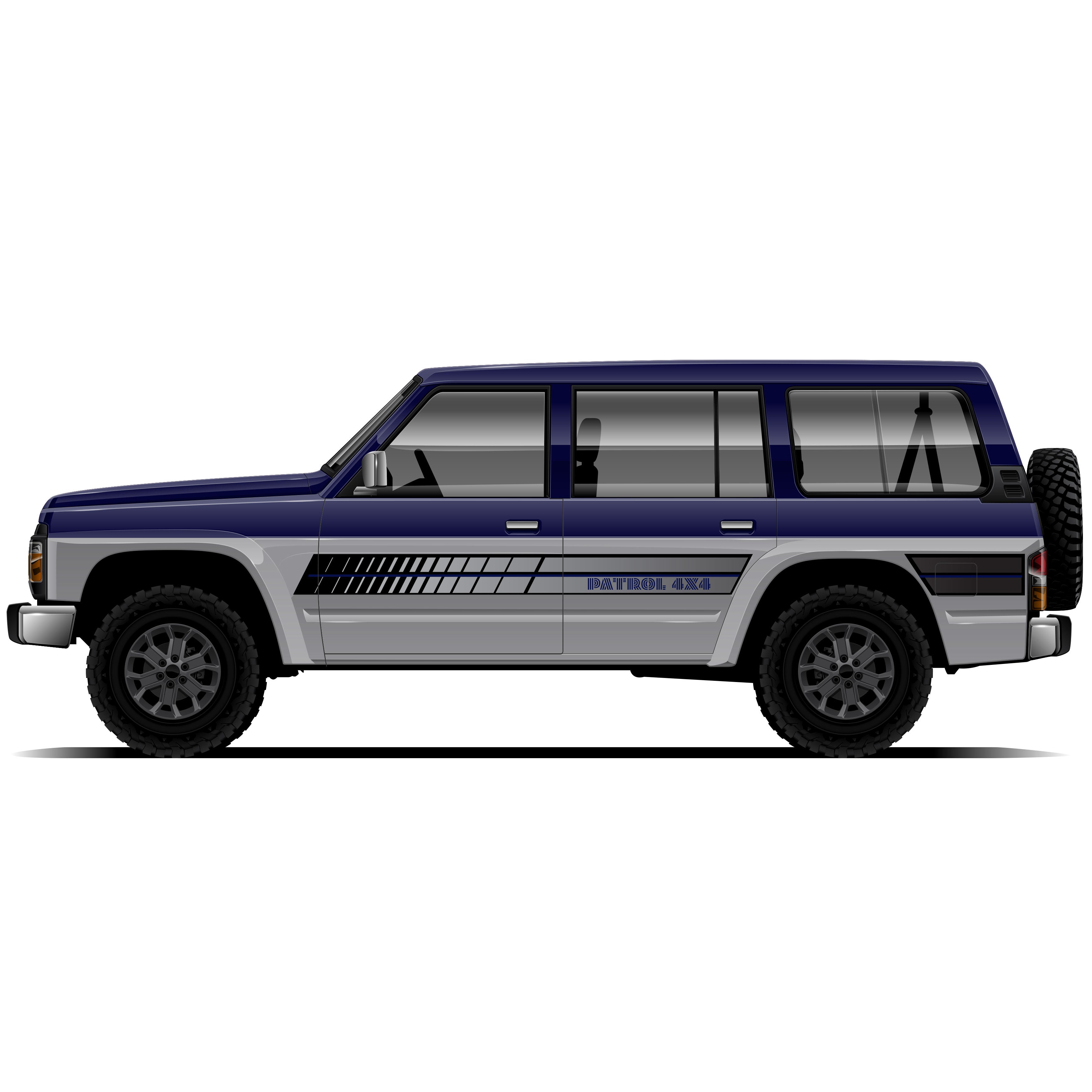 SAFARI GRID Vinyl Stripe Kit | Nissan Patrol GQ Y60 1987–1997 | Bodymold Signs
