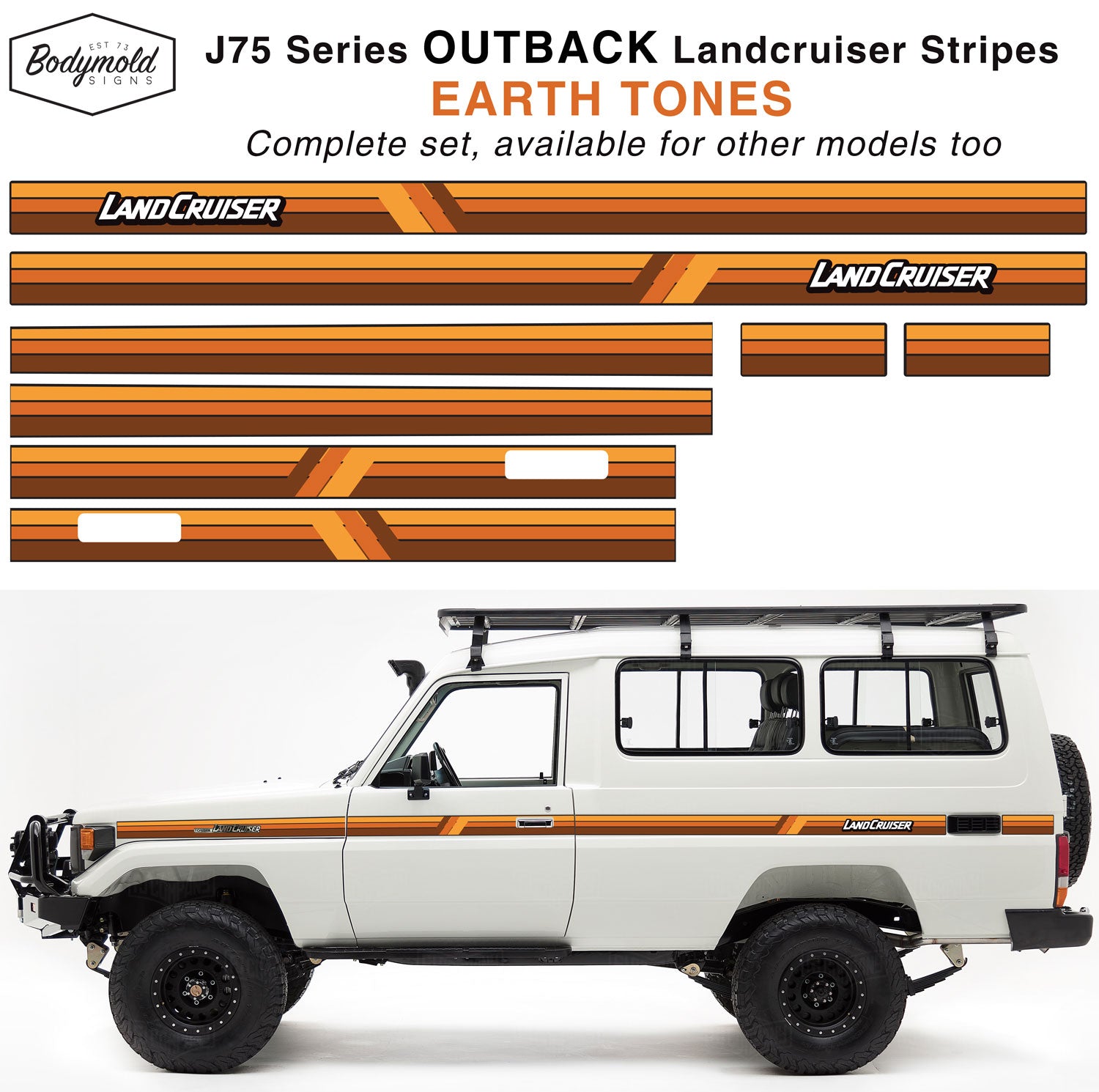 Landcruiser J75 Outback Stripes