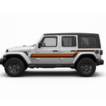 Jeep Wrangler JL 4-Door ECHO PASS Retro Stripe Kit – Brown & Tan | Bodymold Signs