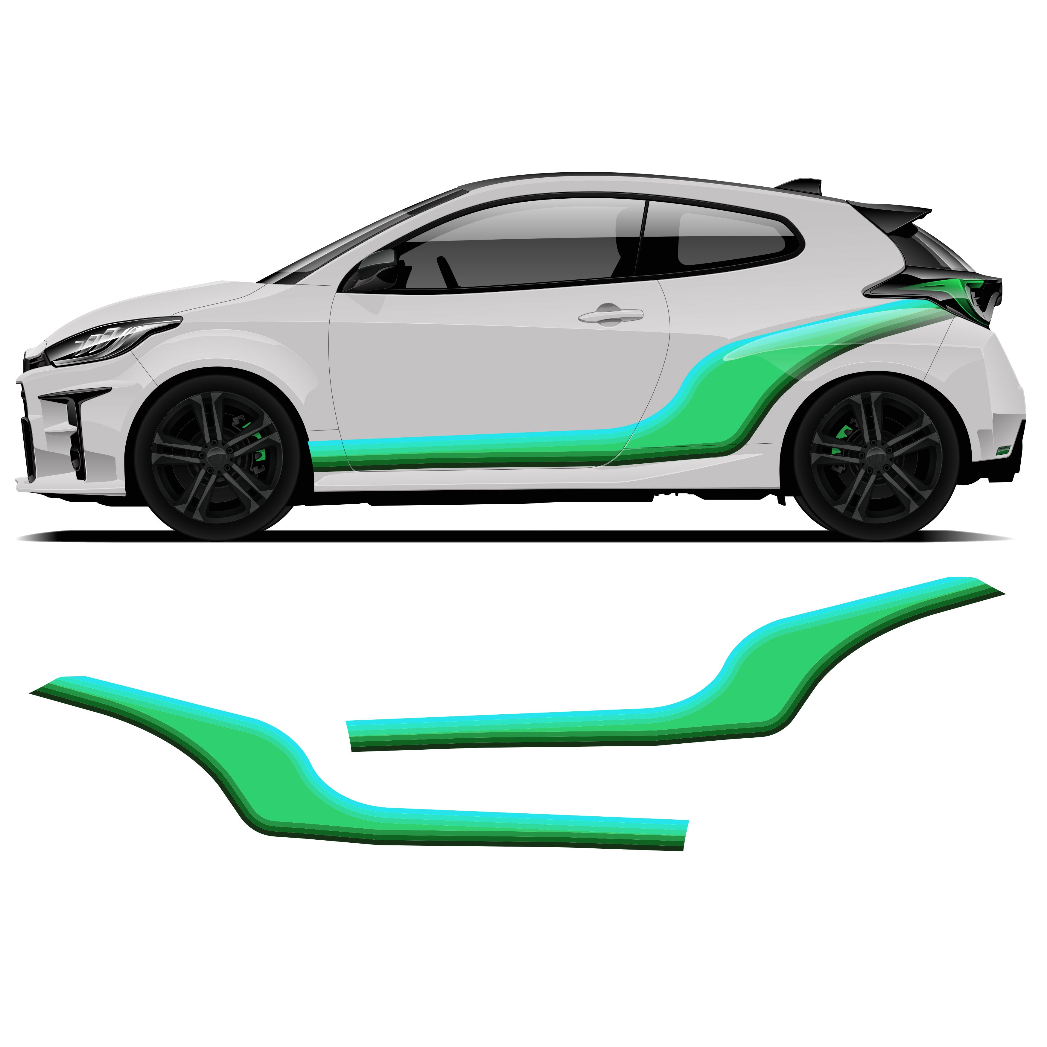TOKYO Vinyl Stripe Kit | Toyota Yaris 3 Door & 5 Door