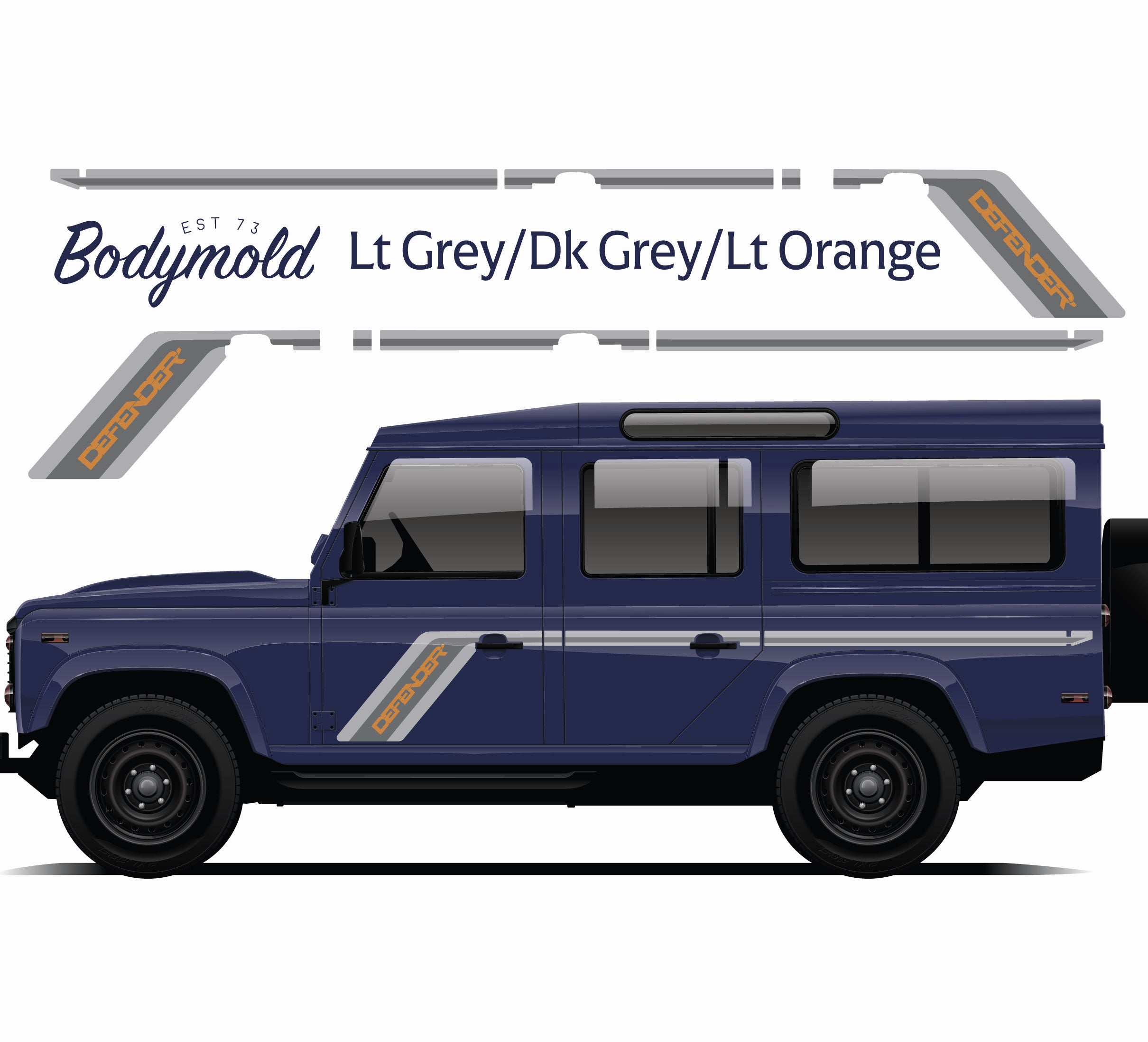 Premium Vinyl Stripe Kit - For Land Rover Defender 110