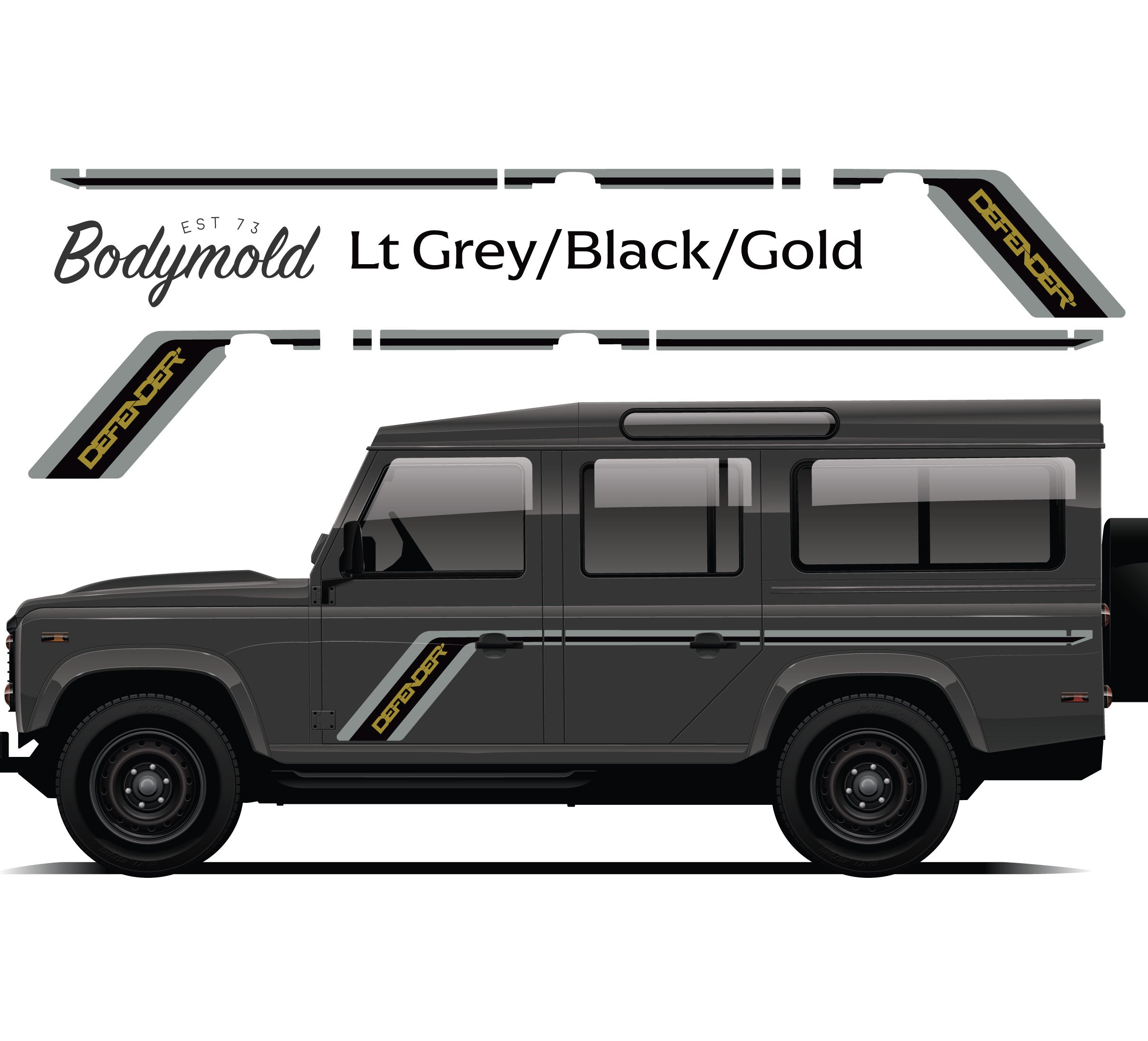 Premium Vinyl Stripe Kit - For Land Rover Defender 110