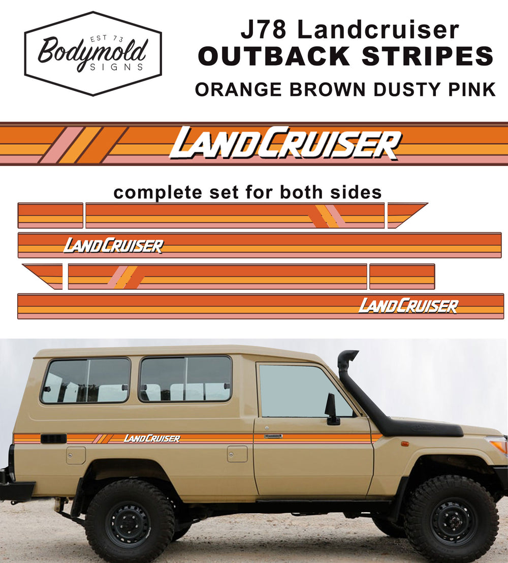 LandcruiserJ78 Outback Stripes