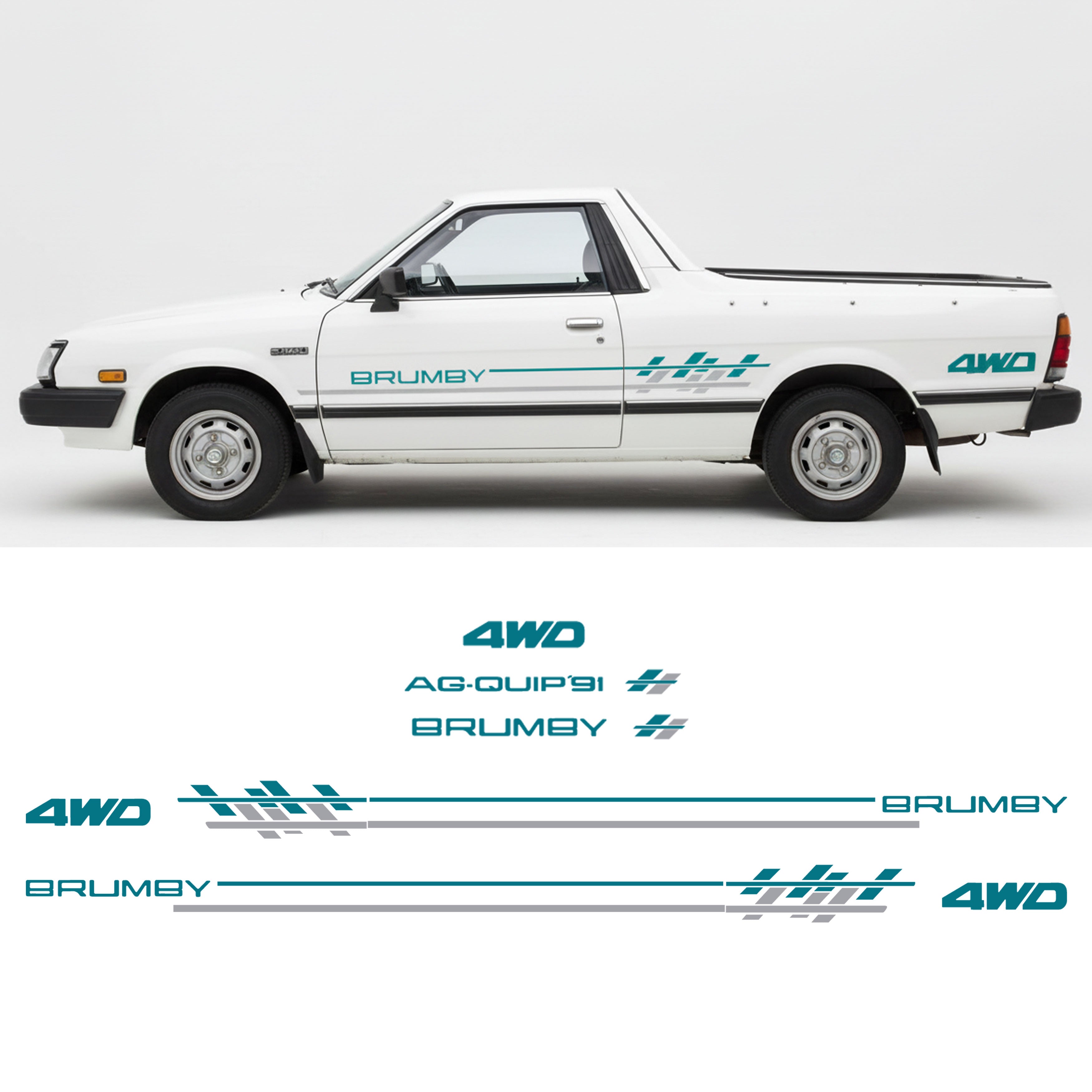 1991 Subaru Brumby AG QUIP Stripe Set | Vinyl Decals