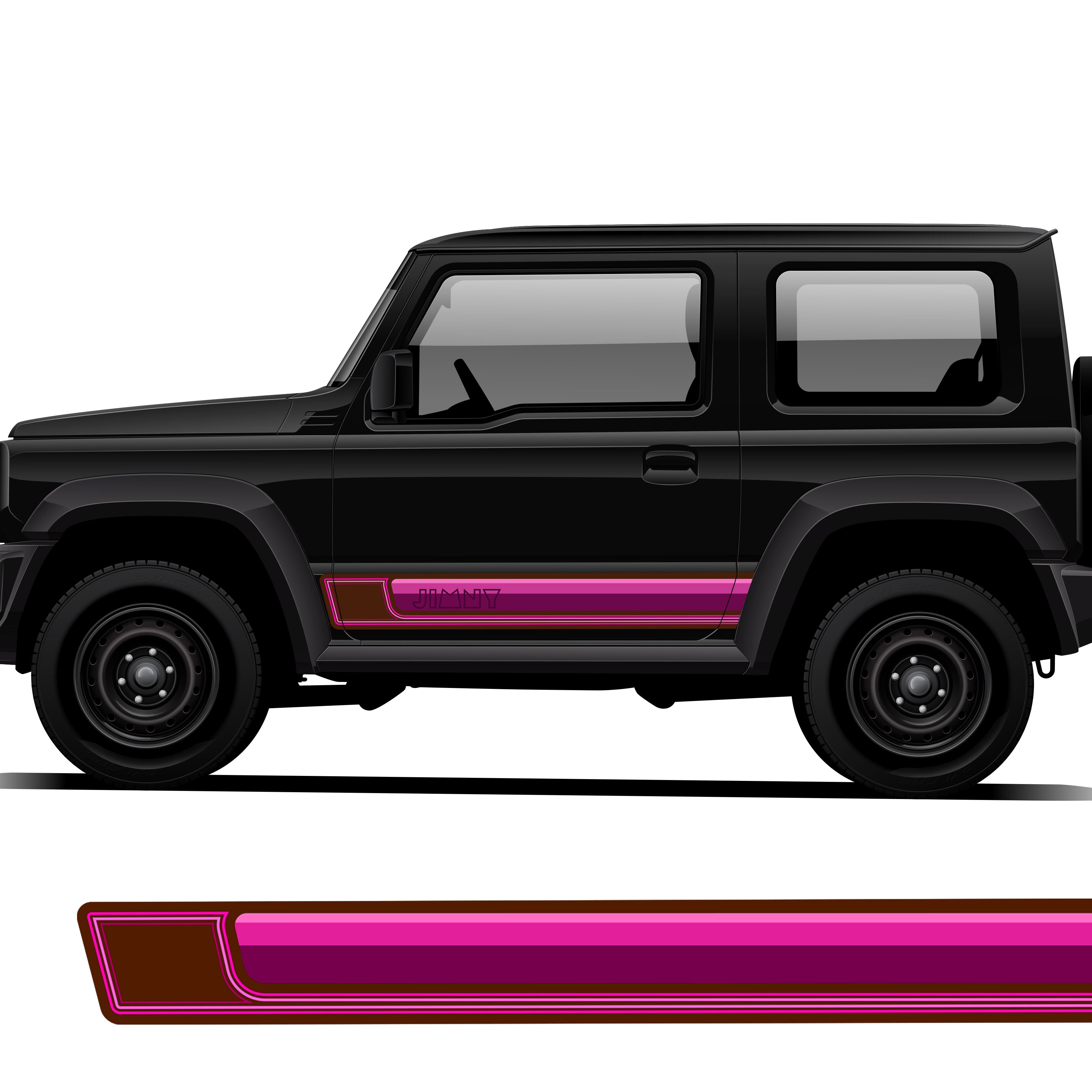 Sunset Sill Stripes for Jimny 3 door and XL (with or without the Jimny