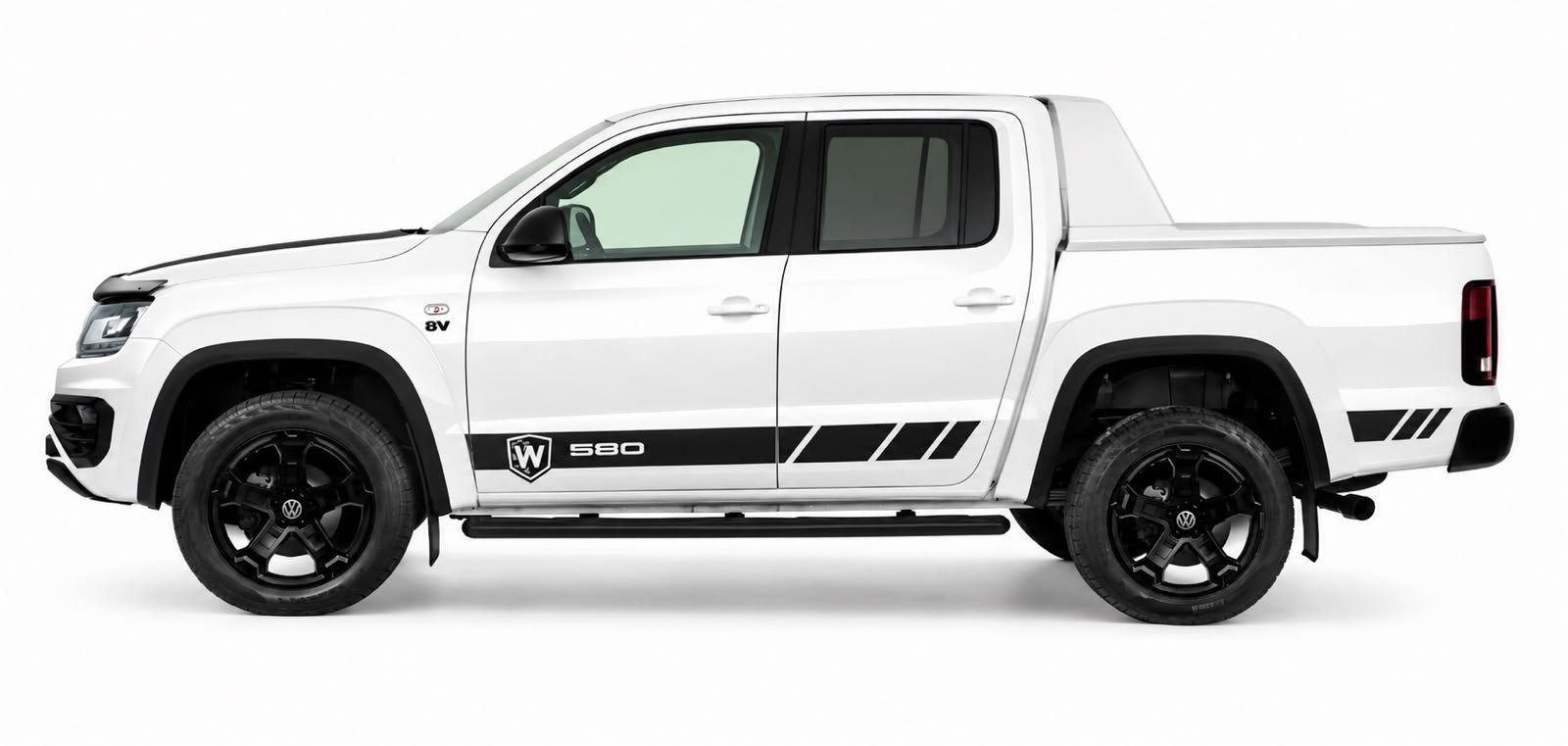 VW Amarok Sport Side Stripe Kit — Lower Body Decals with Strobe Fade