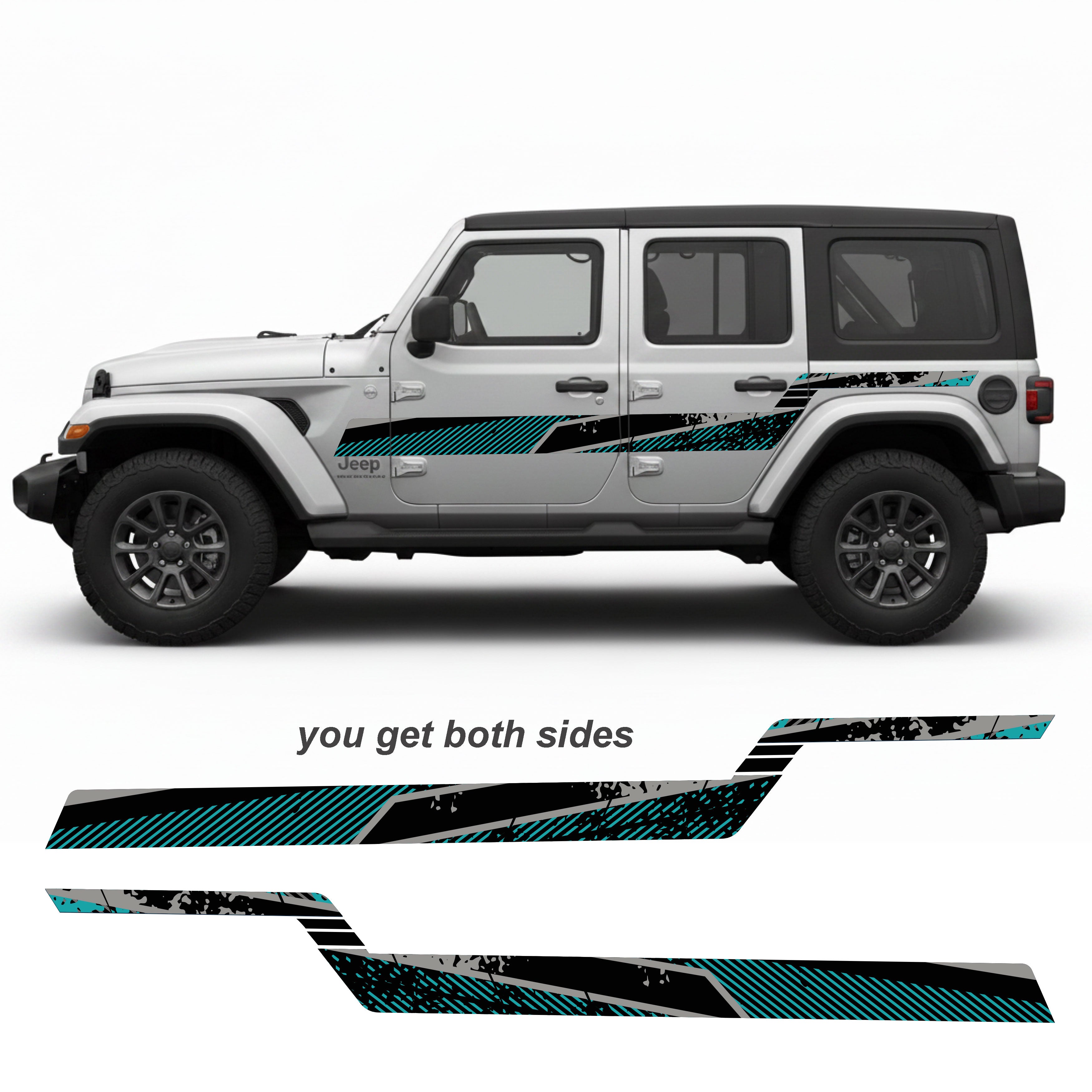 Jeep Wrangler JL 4-Door Peats Ridge Abstract Stripe Kit | Bodymold Signs