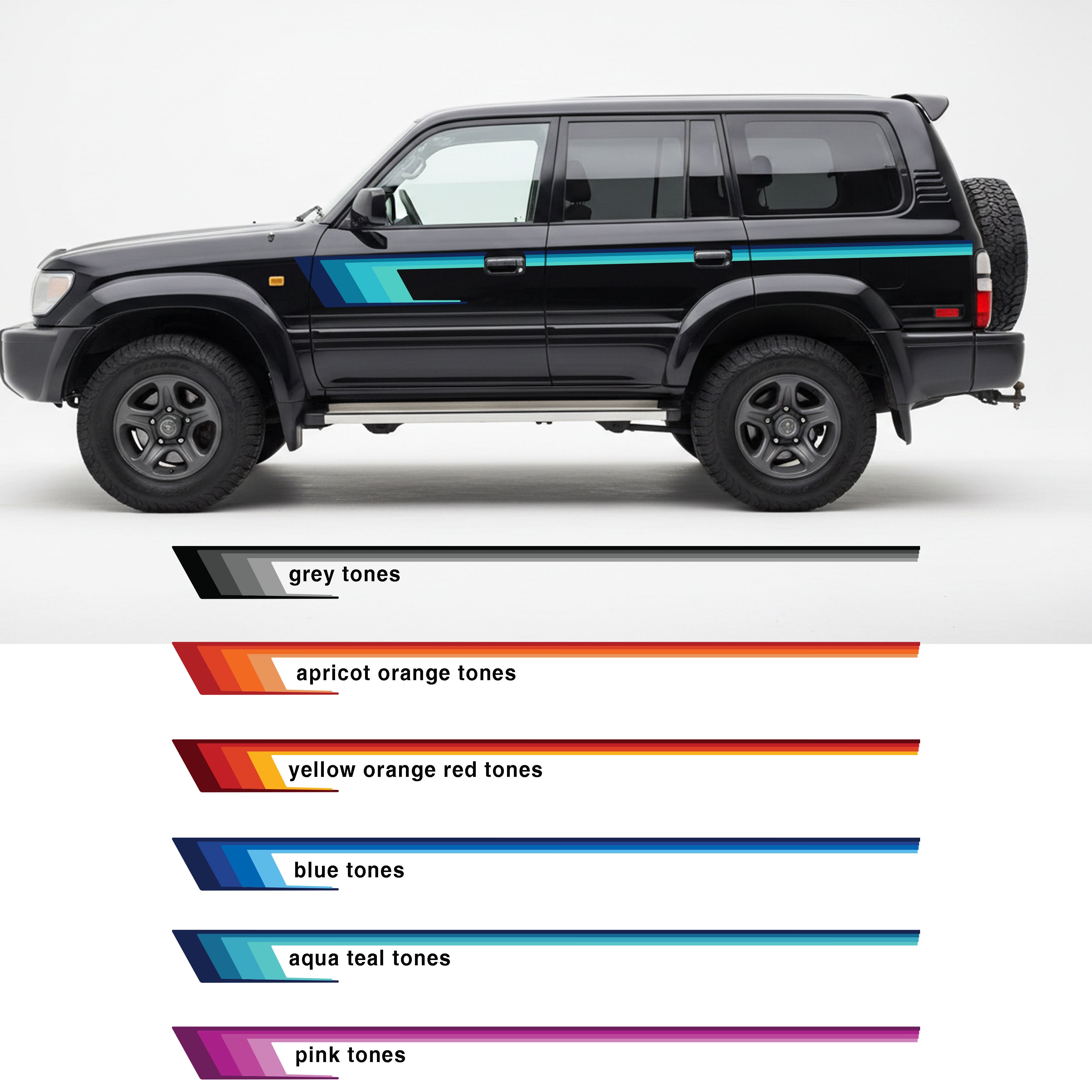 Byron Stripes for 120 Series Landcruiser Prado (Also fits other models