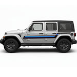 Jeep Wrangler JL 4-Door ECHO PASS Retro Stripe Kit – Brown & Tan | Bodymold Signs