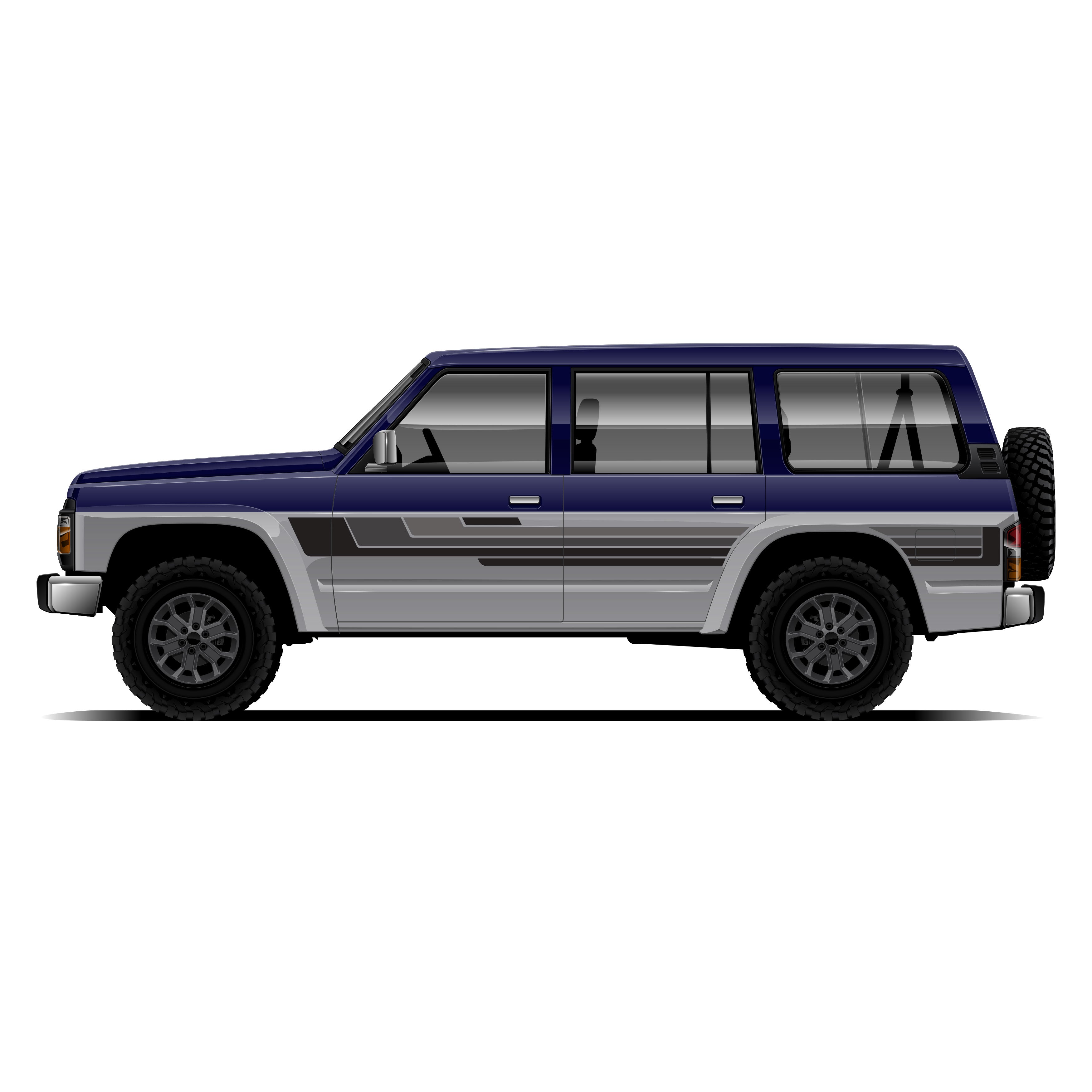 BIG SAFARI Vinyl Stripe Kit | Nissan Patrol GQ Y60 1987–1997 | Bodymold Signs