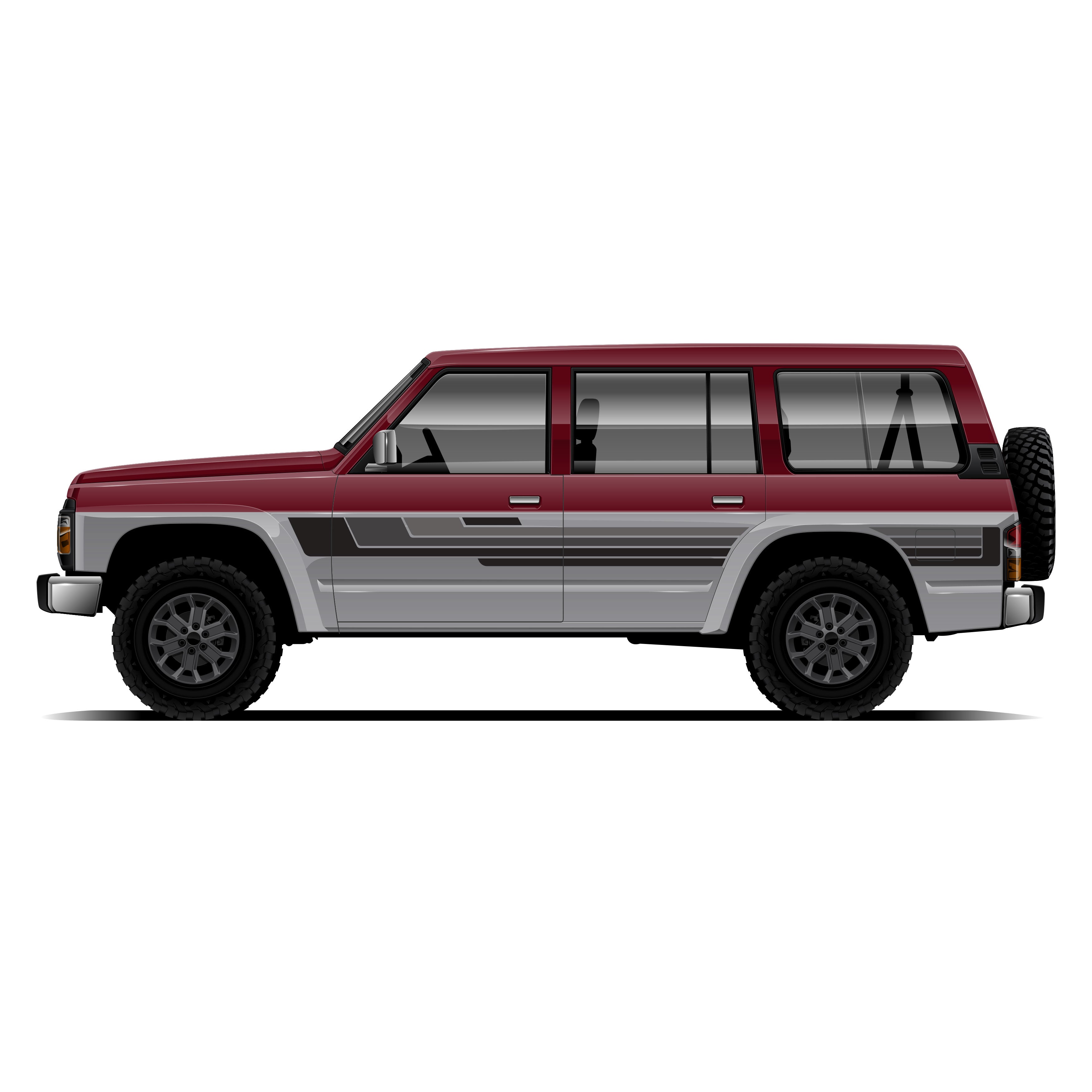 BIG SAFARI Vinyl Stripe Kit | Nissan Patrol GQ Y60 1987–1997 | Bodymold Signs