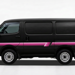 Black HiAce with pink and magenta Palm Beach stripes