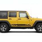 Black Mountain Stripe on Yellow Jeep Wrangler