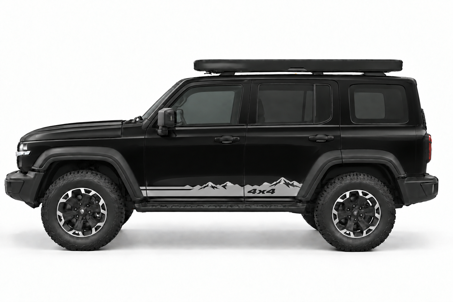 Black Tank 300 with a light grey mountain sill stripe and 4x4 wording