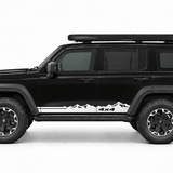 Black Tank 300 with a white mountain sill stripe and 4x4 wording