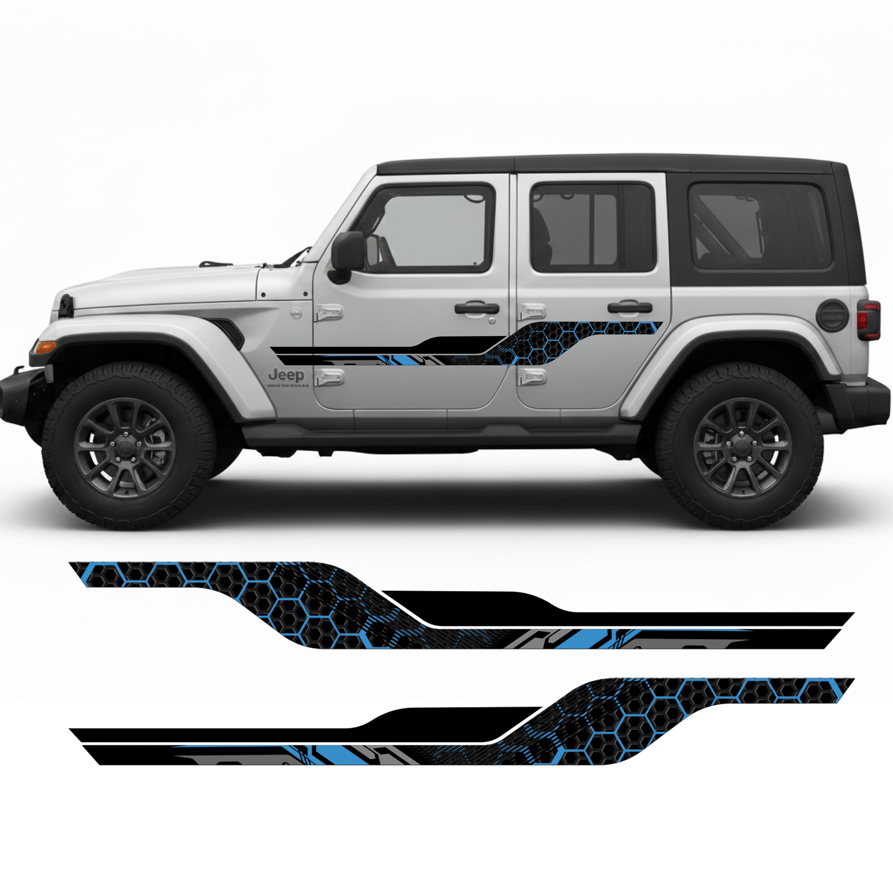 Jeep Wrangler JL 4-Door KIN Hex Stripe Kit | Bodymold Signs