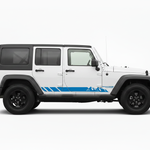Blue Mountain Stripe on White Jeep