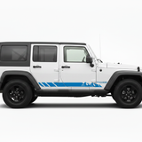 Blue Mountain Stripe on White Jeep