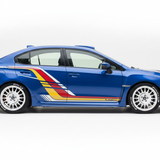 Blue Rally Car on White Background