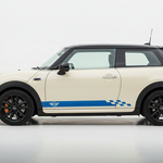 Blue Rocker Stripe on Cream MINI