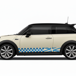 Blue Stripes on Cream MINI