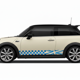 Blue Stripes on Cream MINI