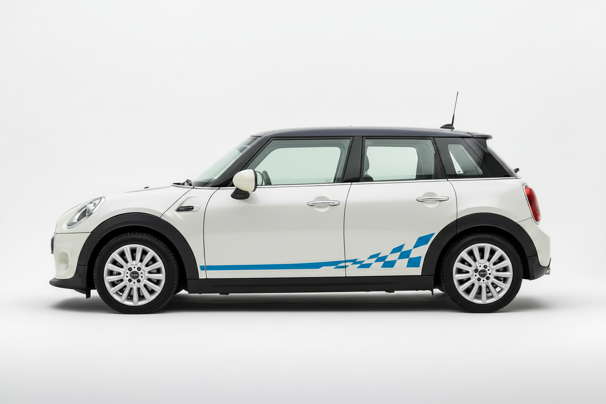 Blue Stripes on White MINI