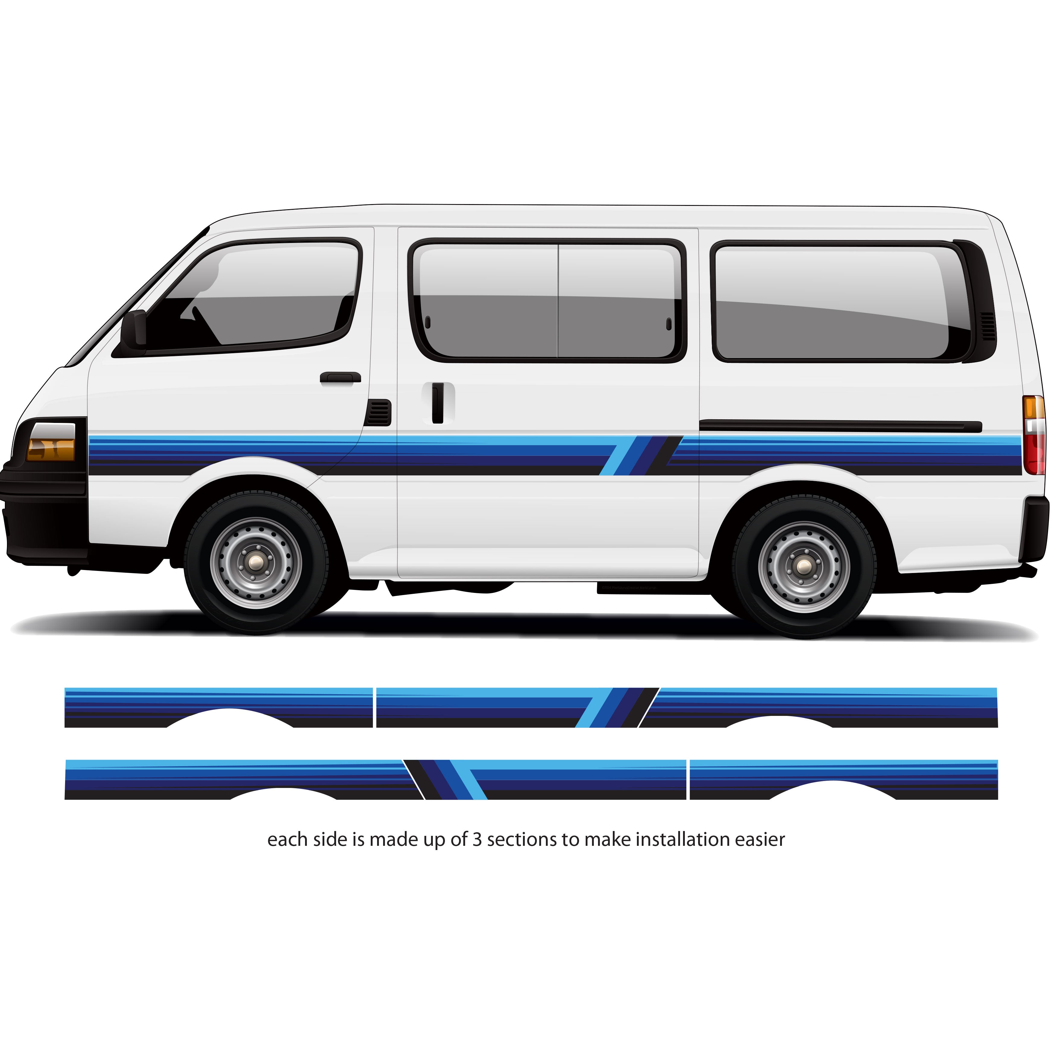 Palm Beach Hiace 100 series stripes | Retro Vinyl Decals